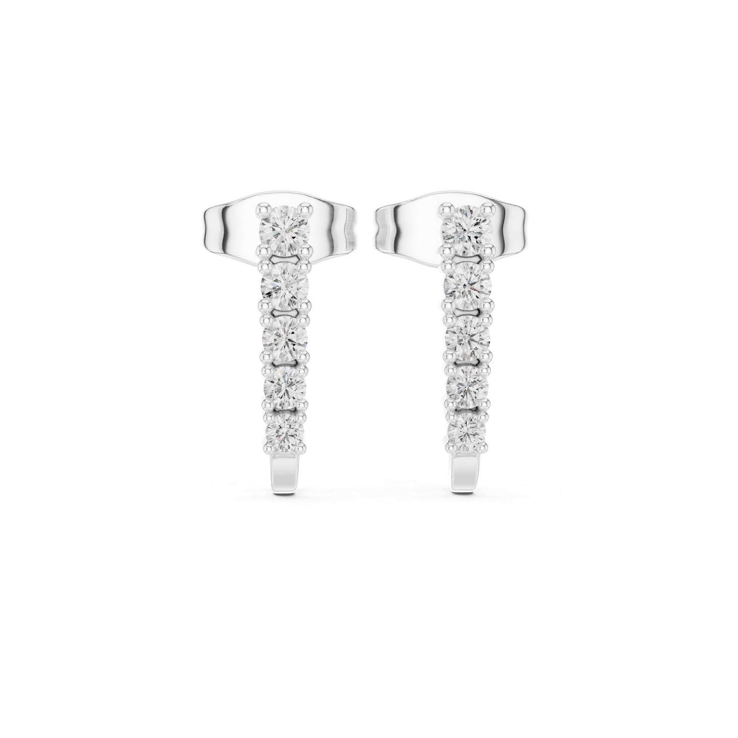 Emerald Climber Lab Grown Diamond Earrings