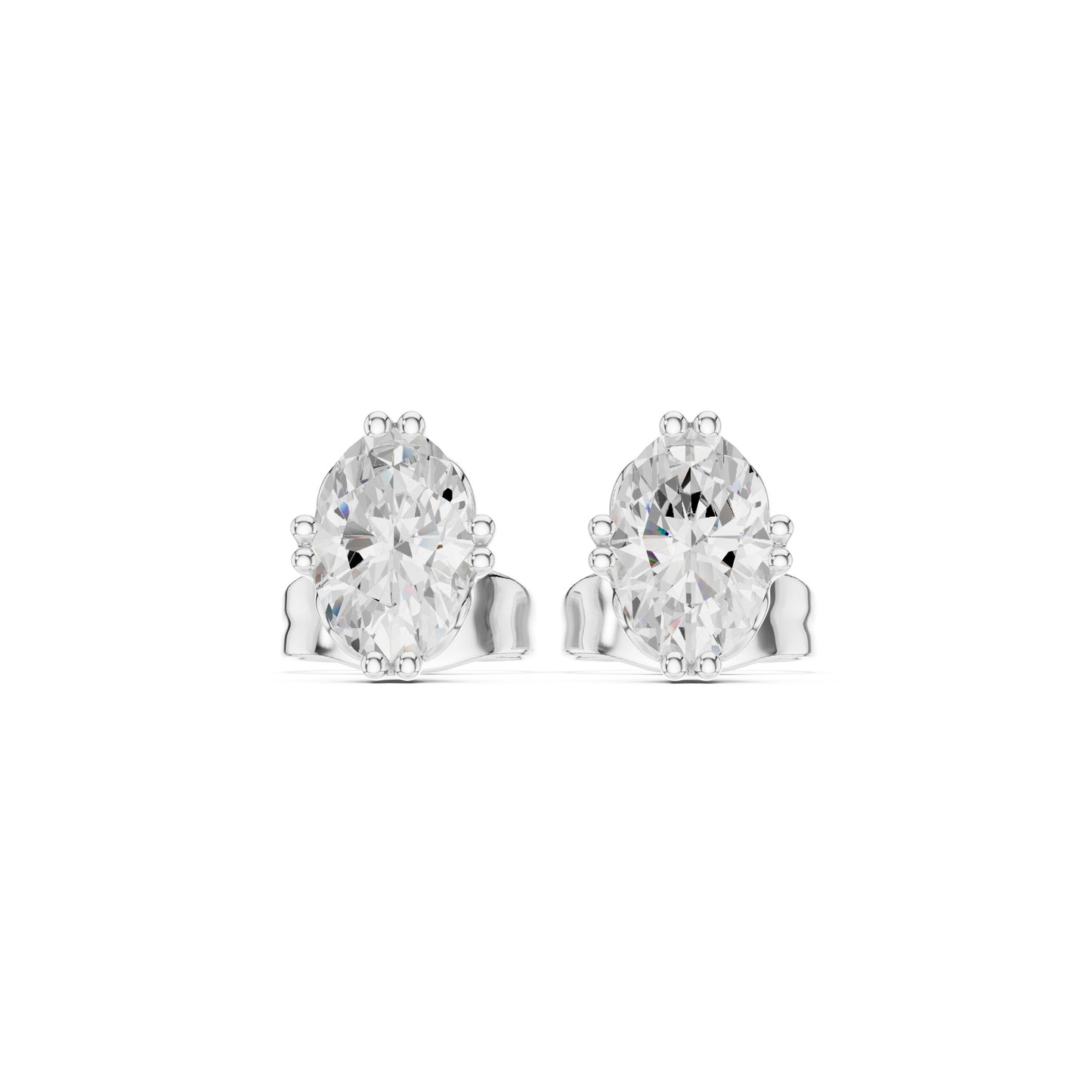 Mixed Shape Lab Grown Diamond Stud Earrings