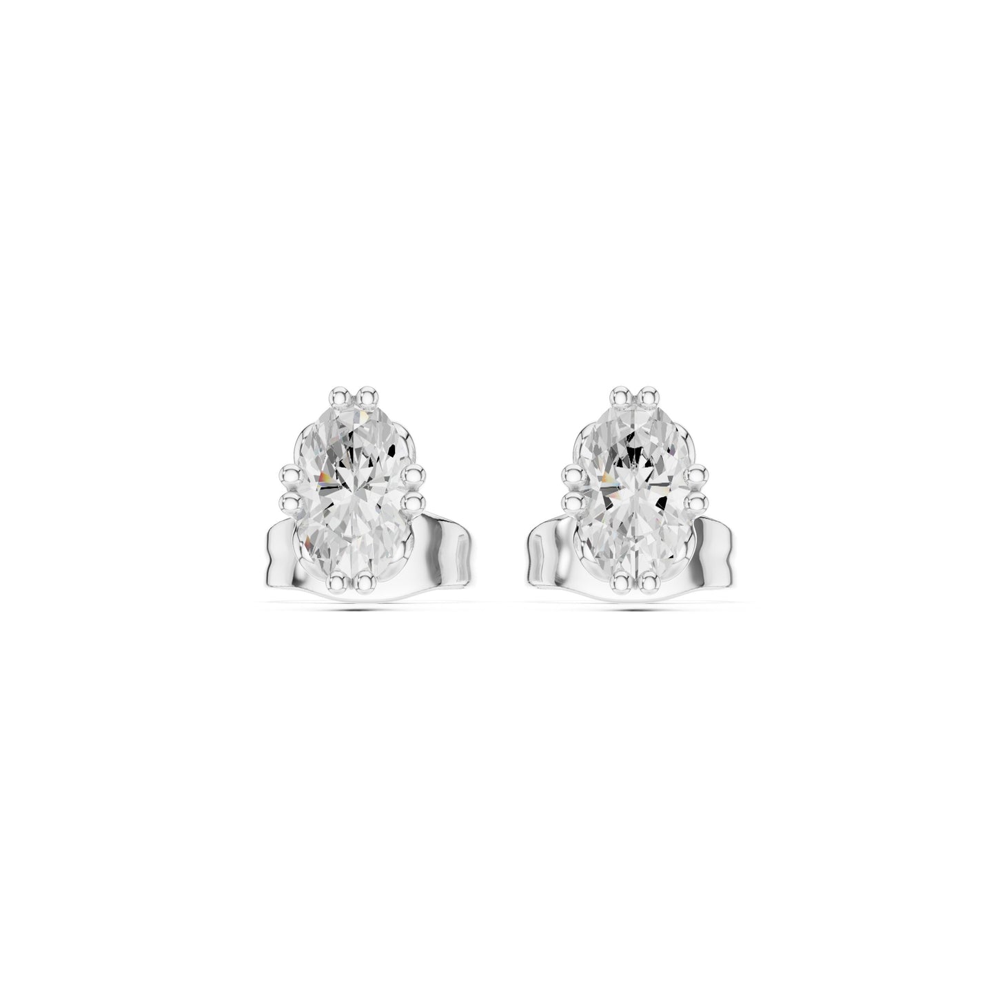 Marquise Stud Lab Grown Diamond Earrings