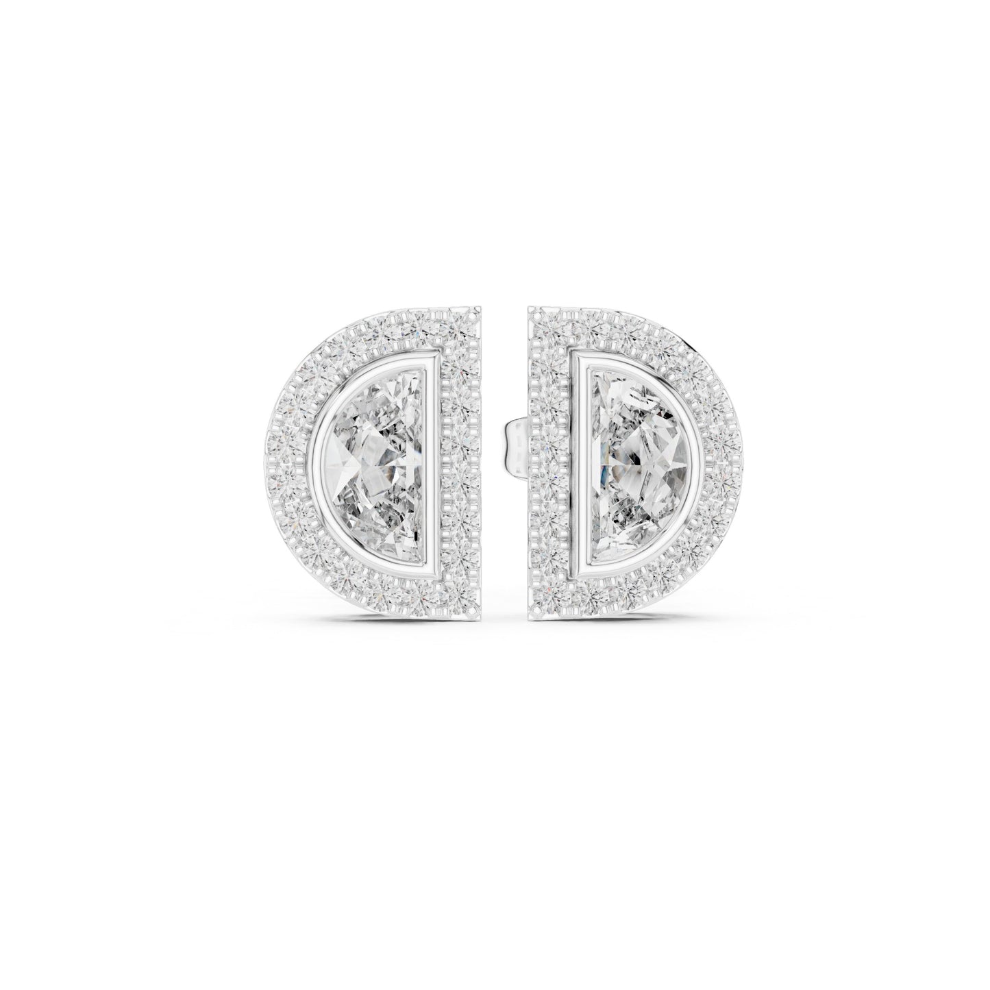 Mixed Shape Lab Grown Diamond Stud Earrings