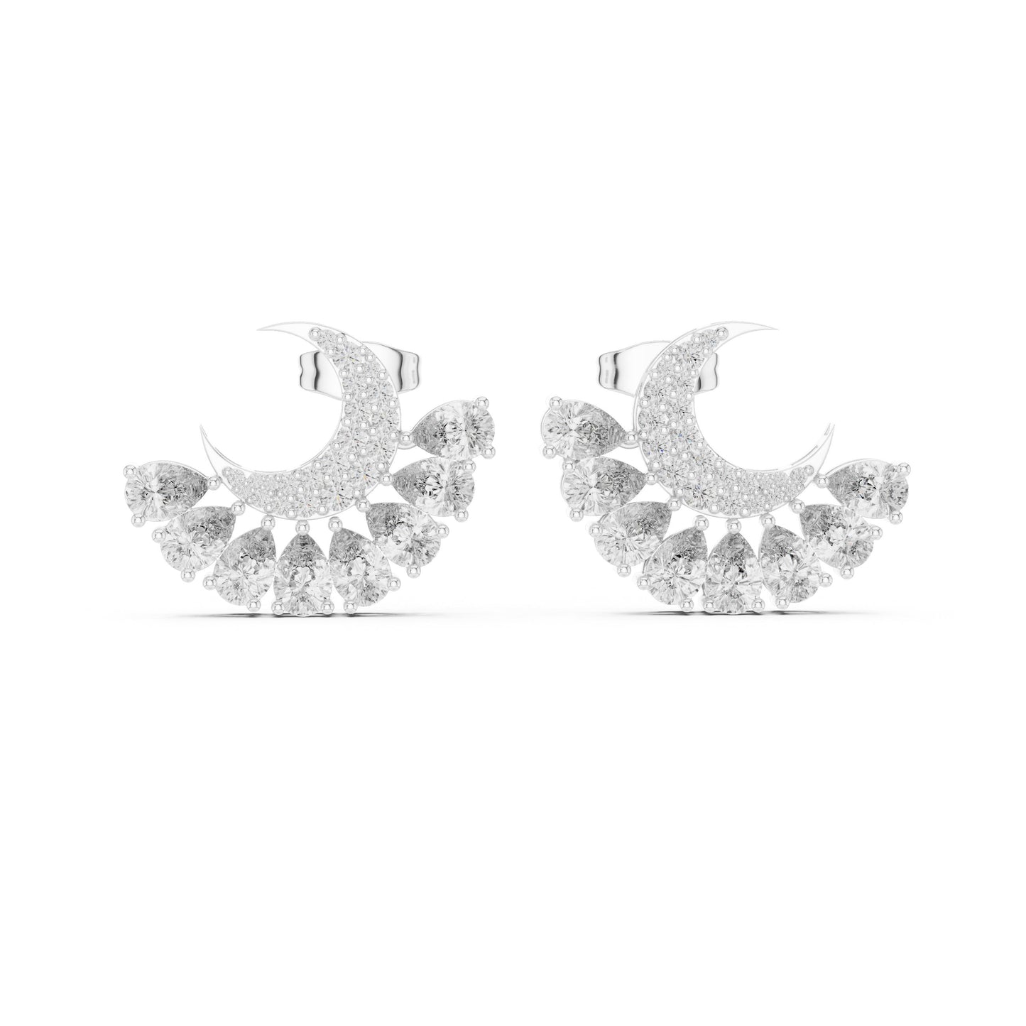 Round Cluster Lab Grown Diamond Earrings