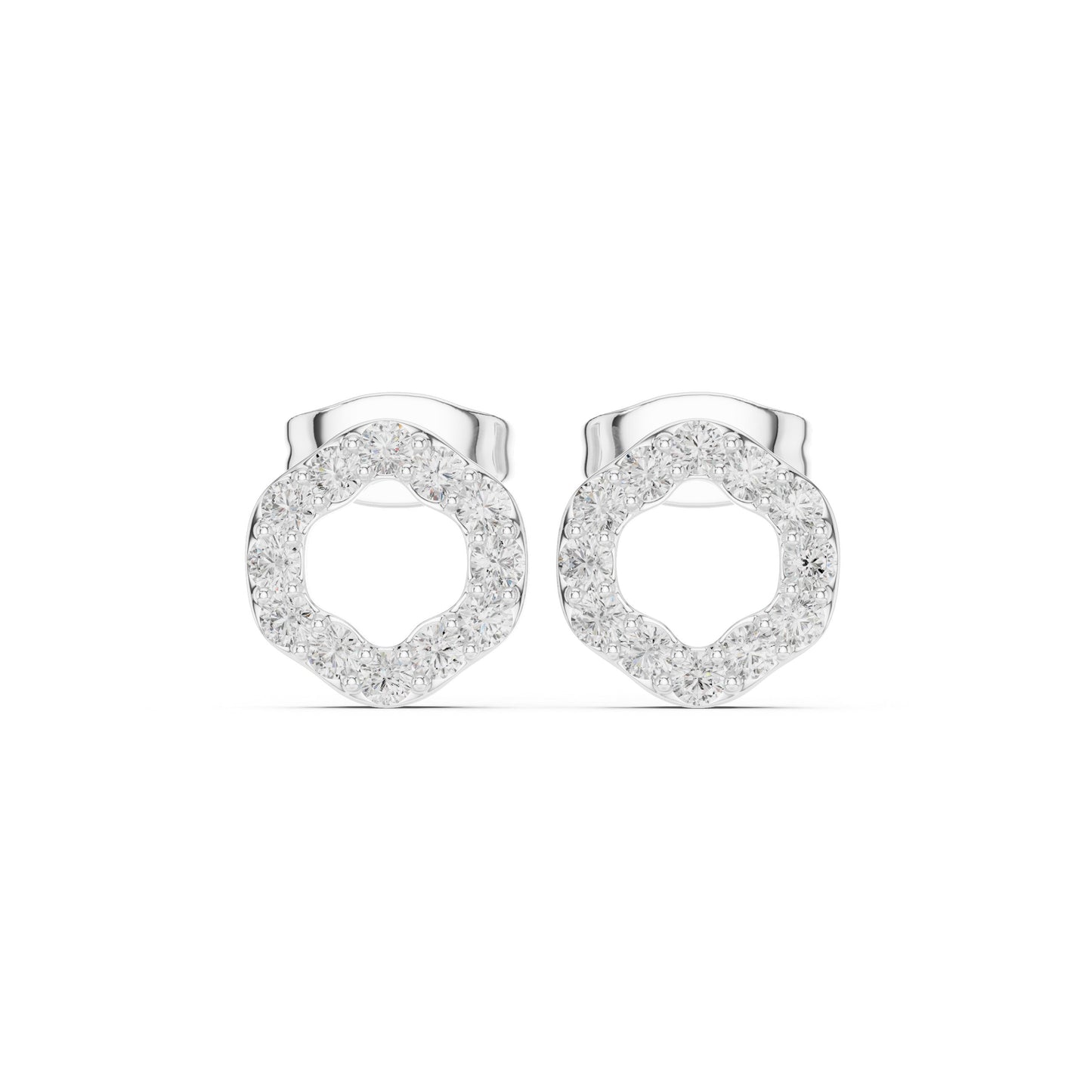 Round Stud Lab Grown Diamond Earrings