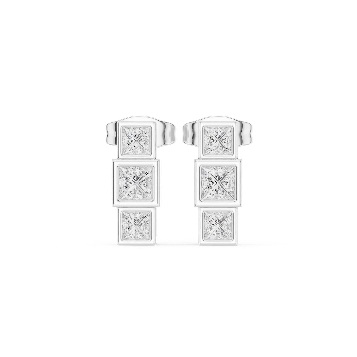 Princess Dangle Lab Grown Diamond Earrings