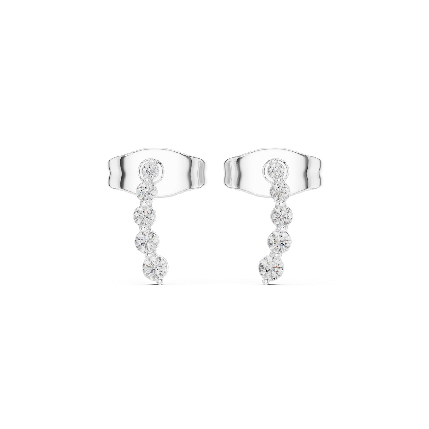 Round Climber Lab Grown Diamond Earrings