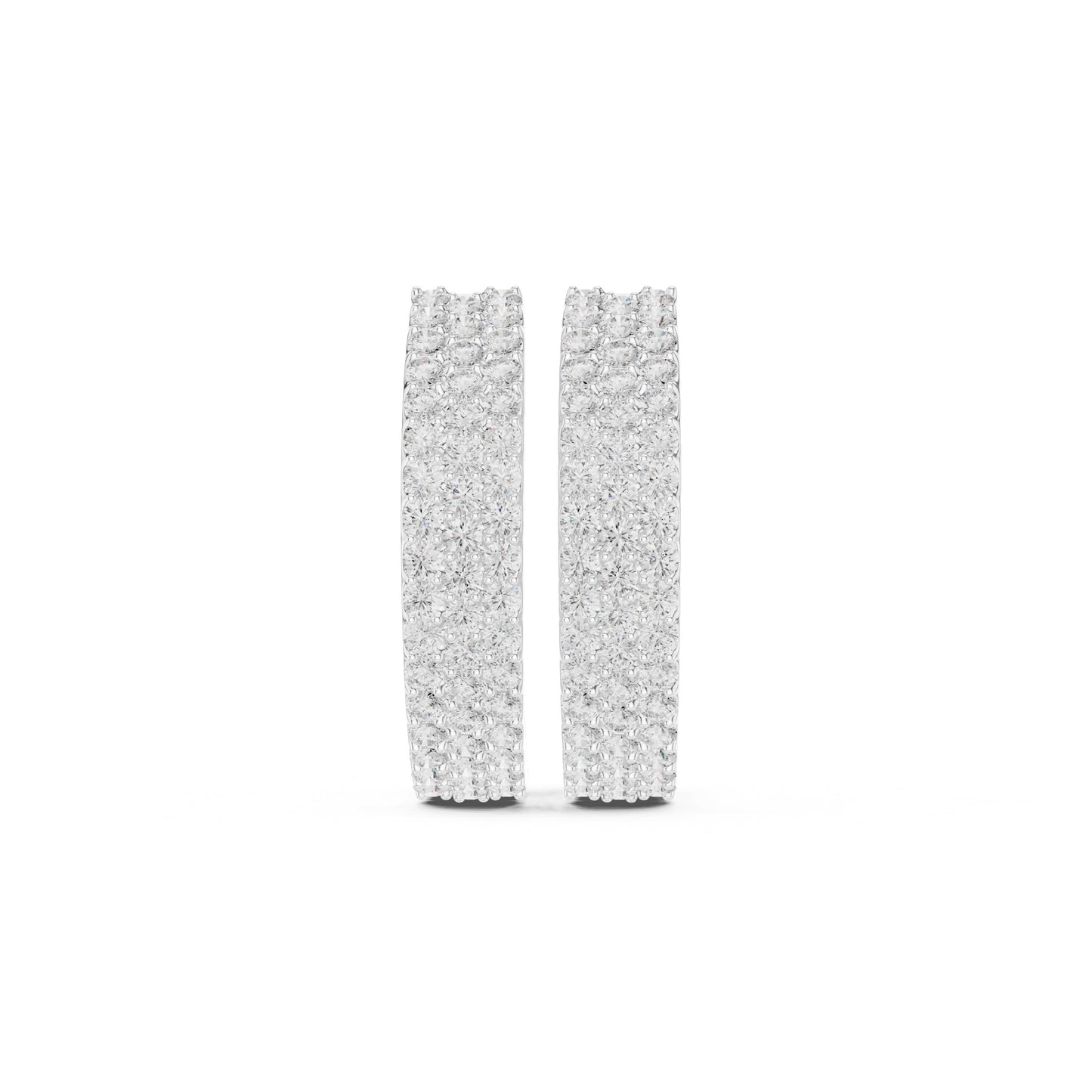 Round Huggie Lab Grown Diamond Earrings