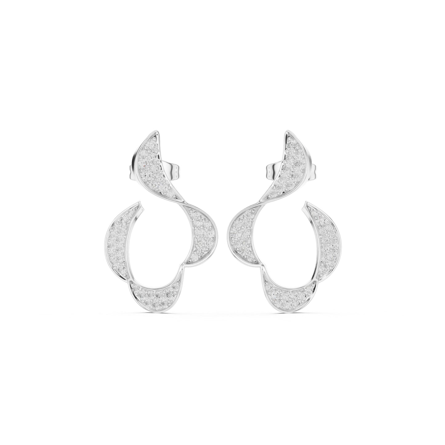 Round Climber Lab Grown Diamond Earrings