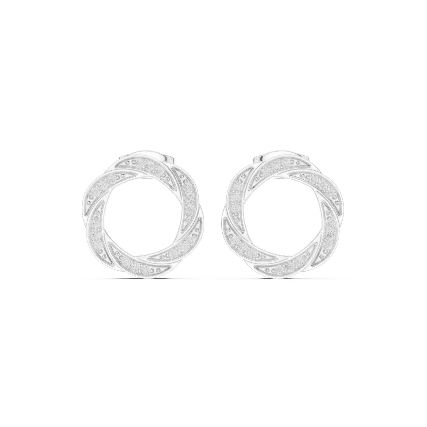 Round Stud Lab Grown Diamond Earrings