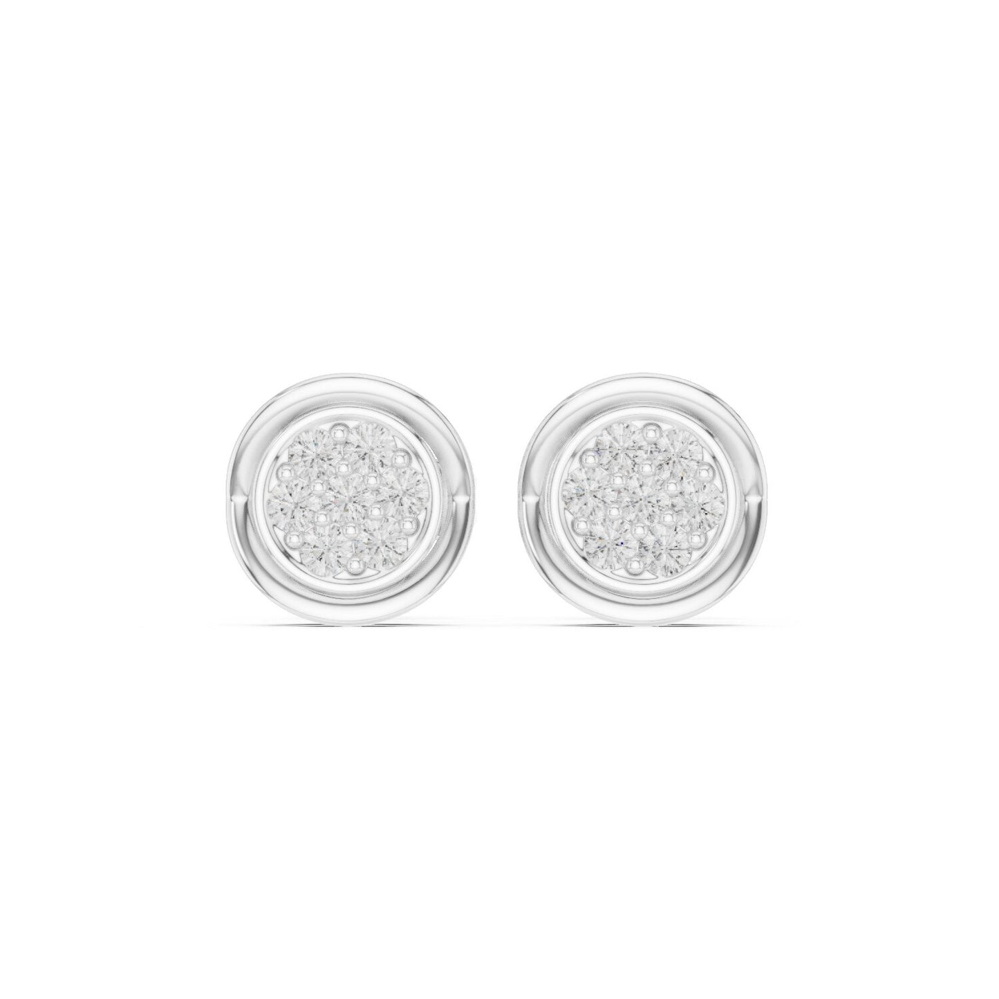Round Stud Lab Grown Diamond Earrings