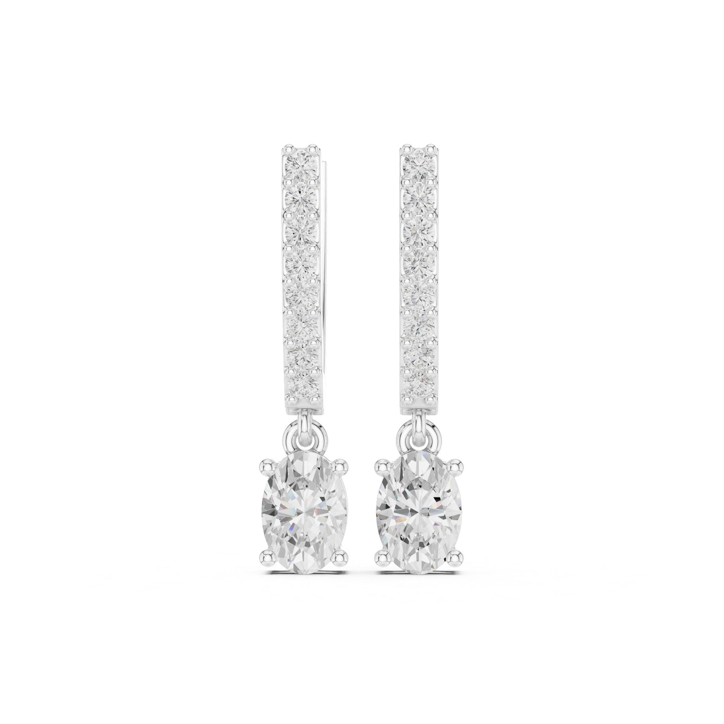 Mixed Shape Lab Grown Diamond Huggie Earrings