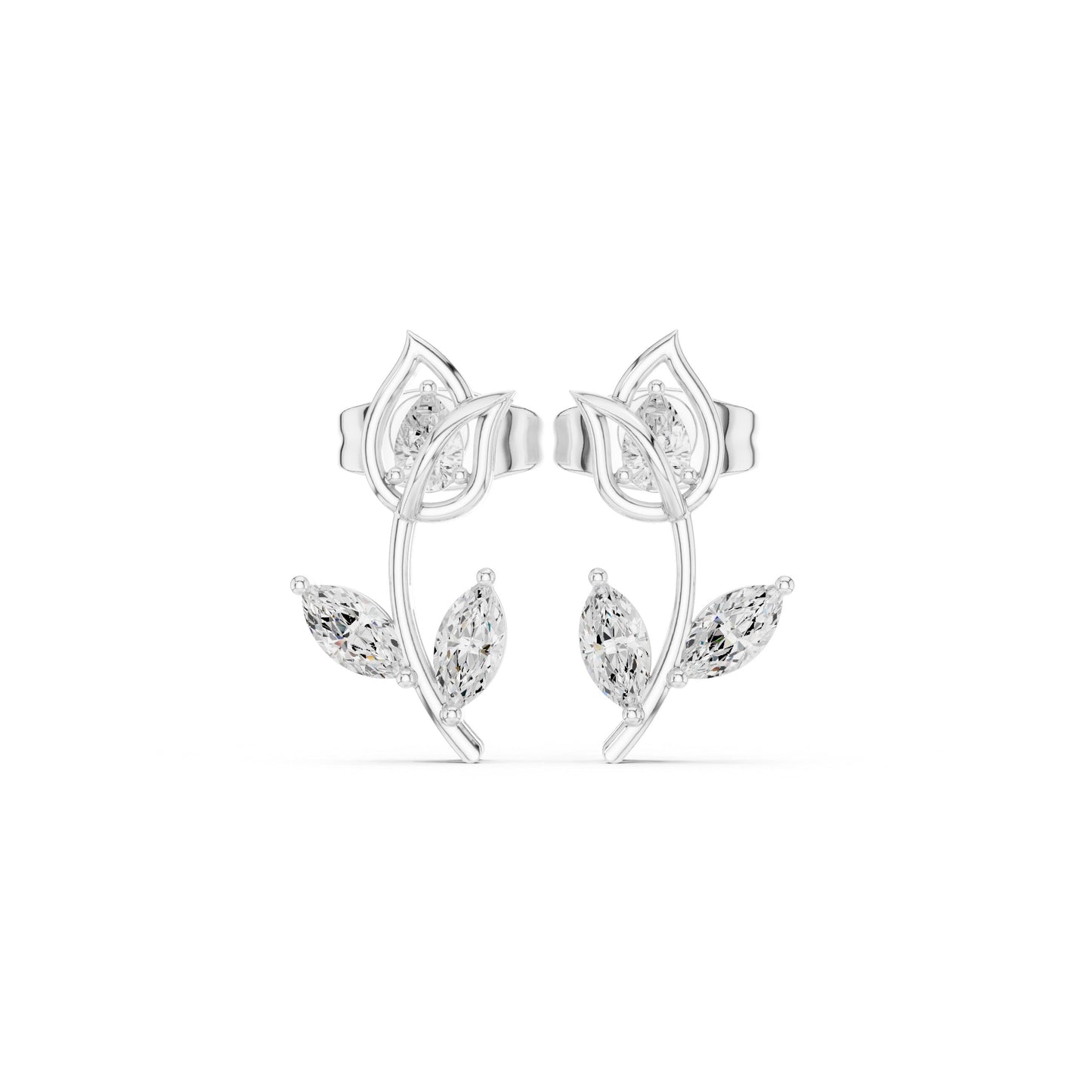 Mixed Shape Lab Grown Diamond Stud Earrings
