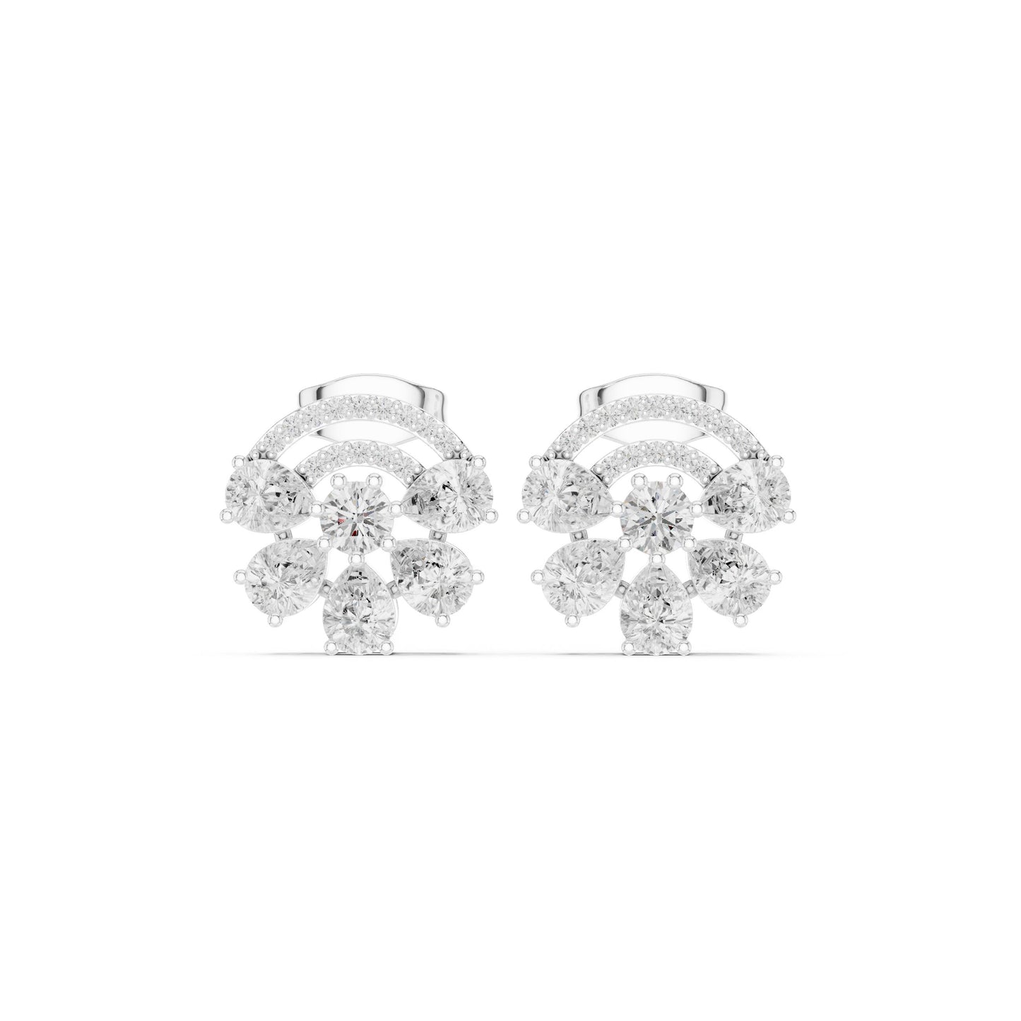 Round Stud Lab Grown Diamond Earrings