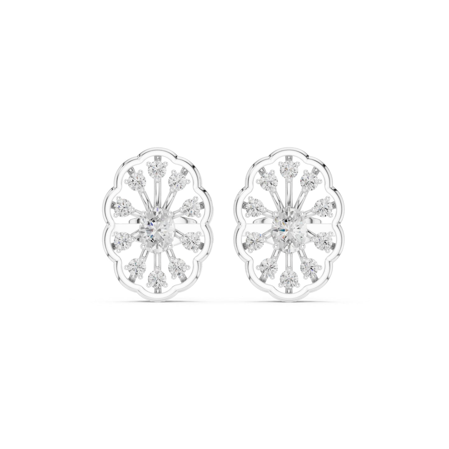 Round Stud Lab Grown Diamond Earrings