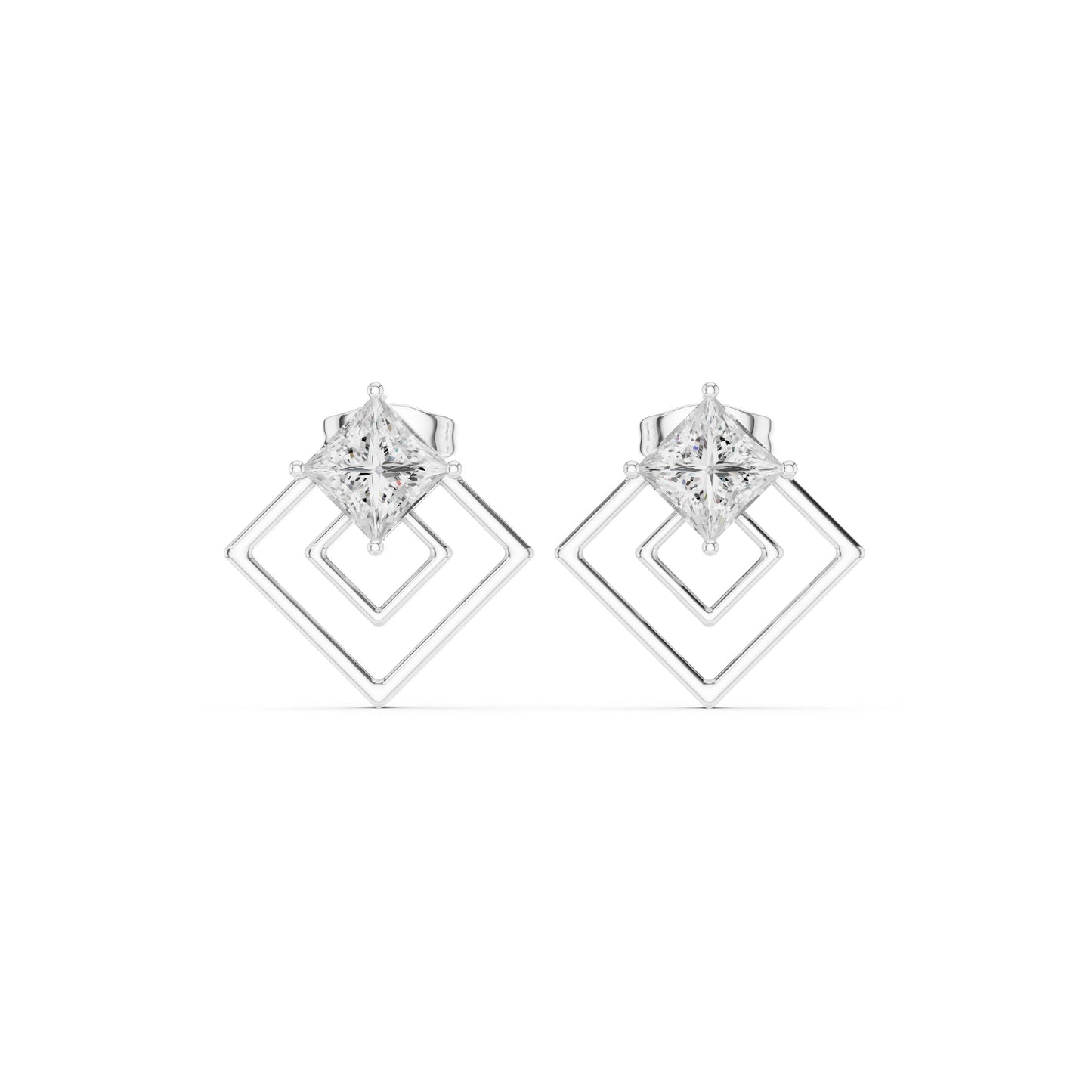 Emerald Drop Lab Grown Diamond Earrings