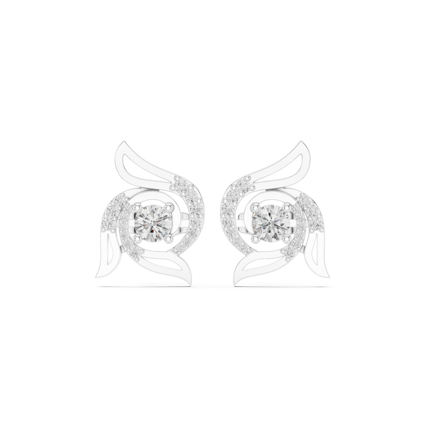 Round Stud Lab Grown Diamond Earrings