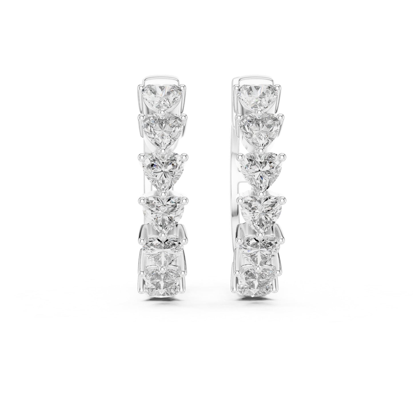 Mixed Shape Lab Grown Diamond Huggie Earrings
