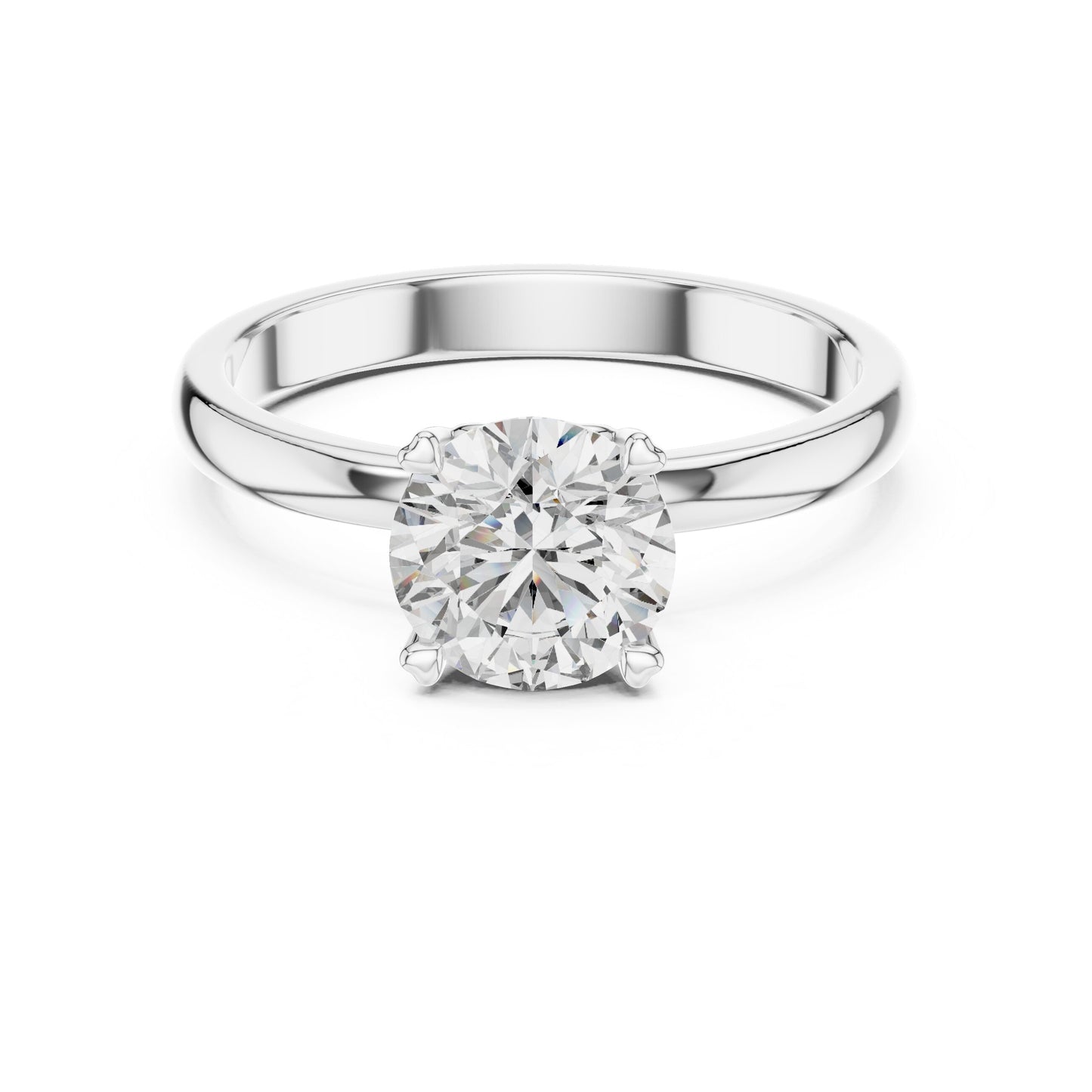 Round Solitaire Lab Grown Diamond Ring