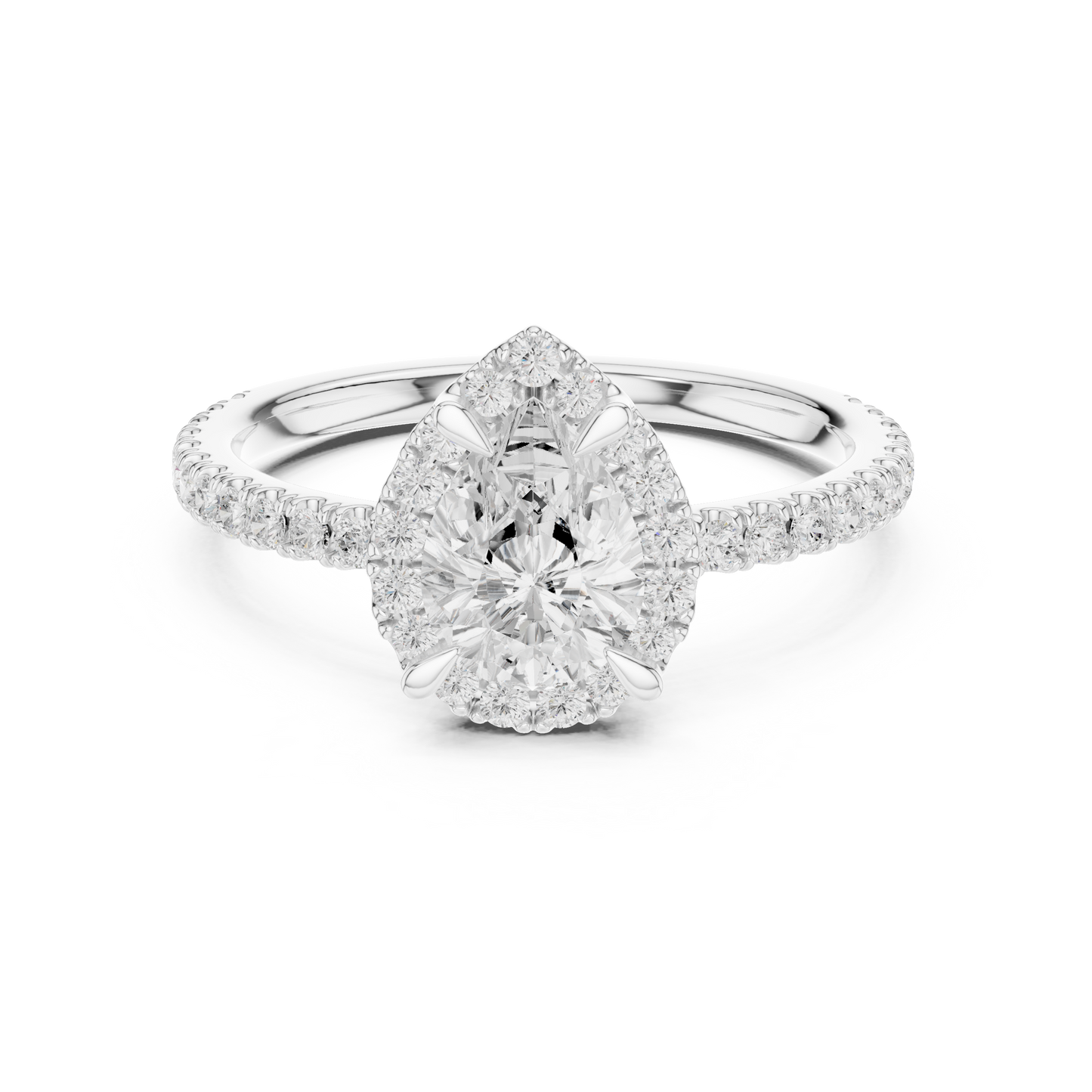 Round Halo Lab Grown Diamond Ring