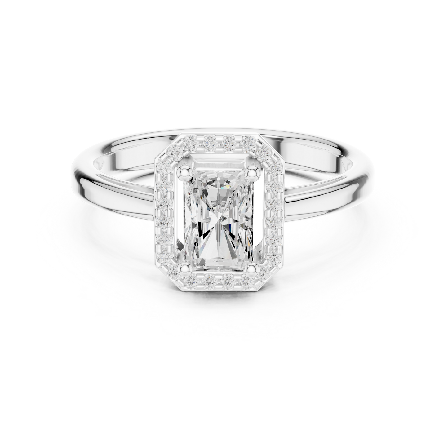 Mixed Shape Lab Grown Diamond Halo Ring