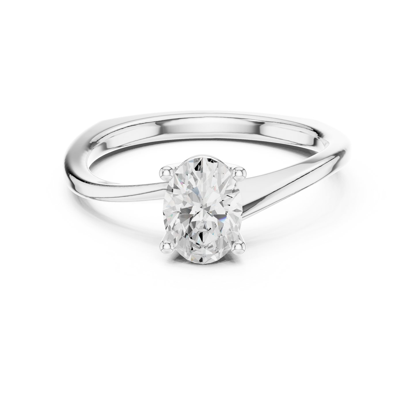 Round Solitaire Lab Grown Diamond Ring