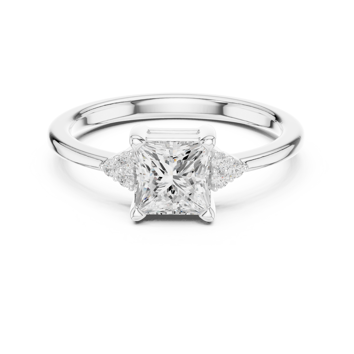 Mixed Shape Lab Grown Diamond Side Stone Ring