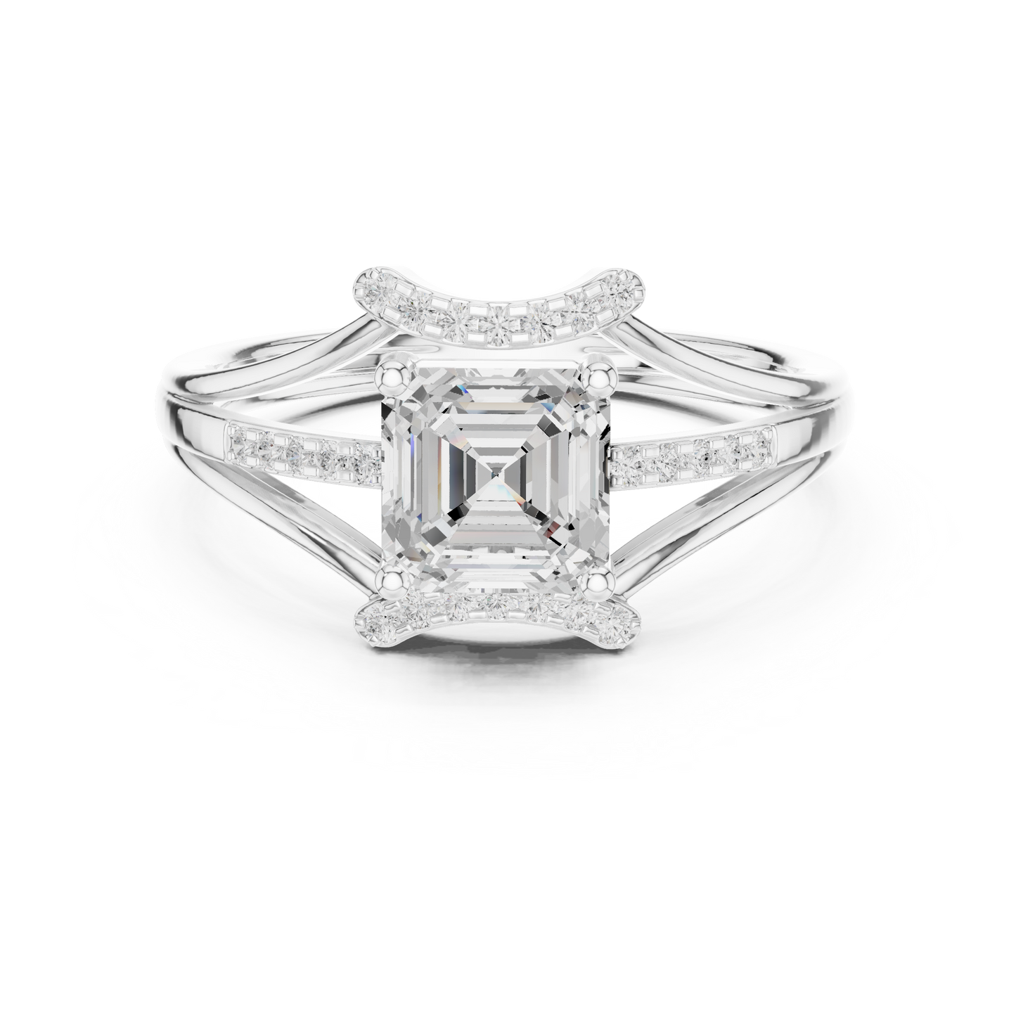 Mixed Shape Lab Grown Diamond Side Stone Ring
