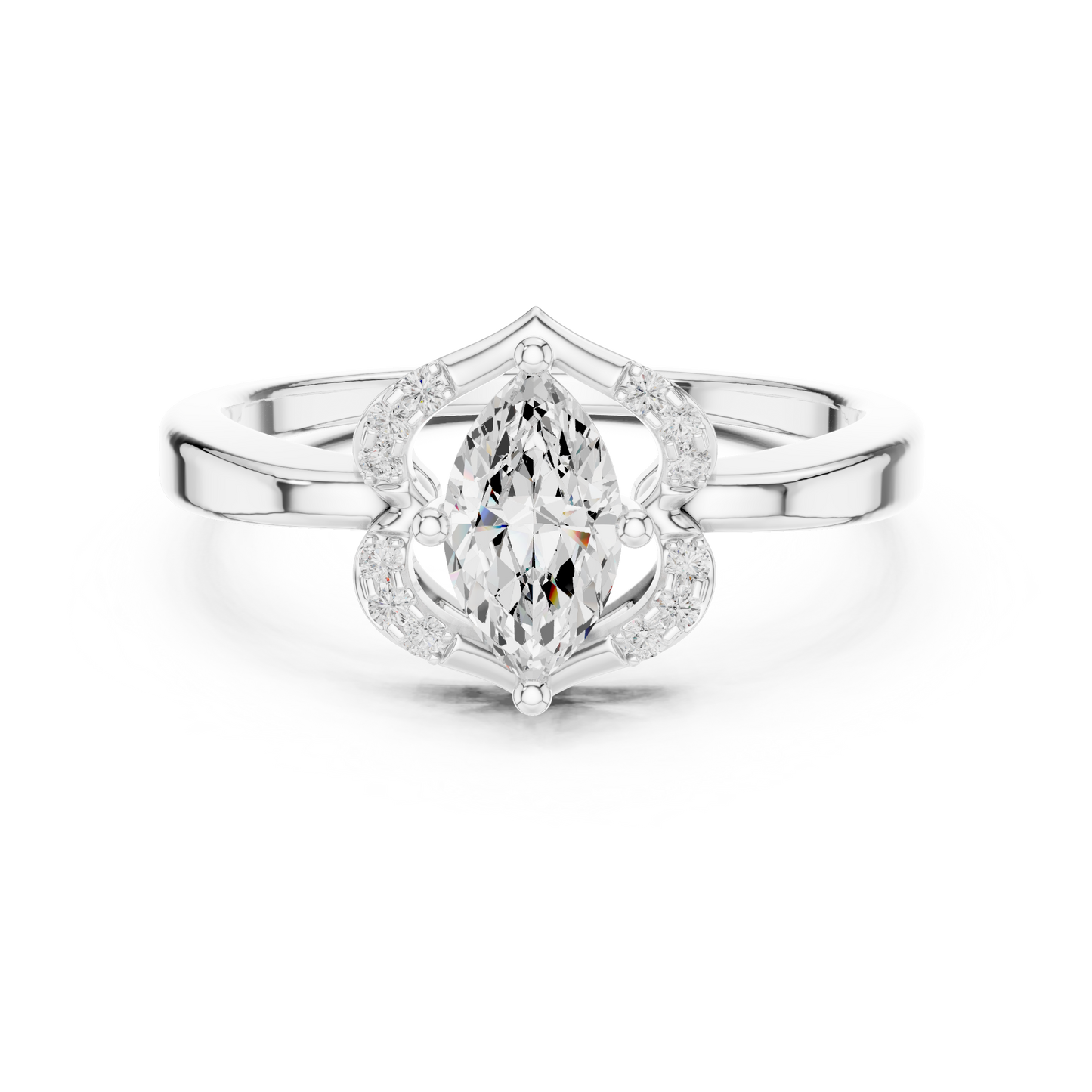 Mixed Shape Lab Grown Diamond Halo Ring