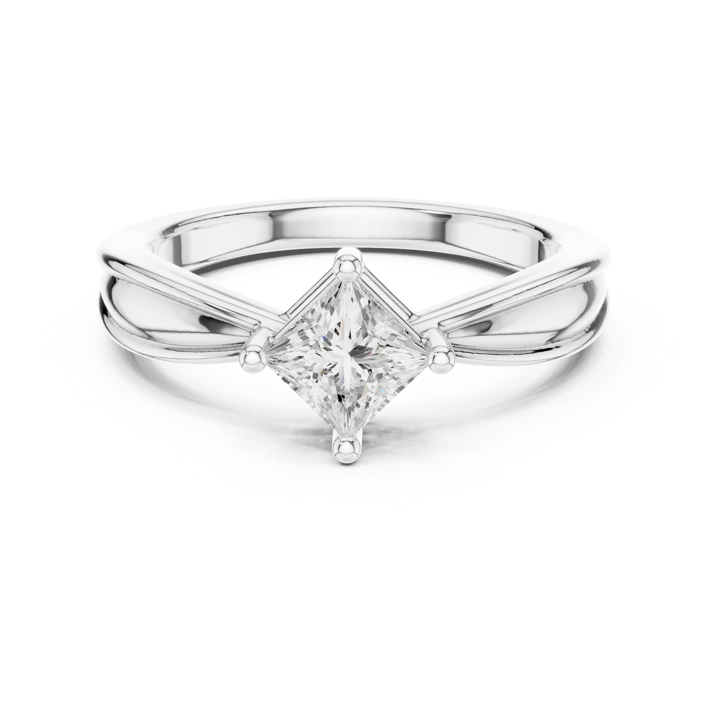 Cushion Solitaire Lab Grown Diamond Ring