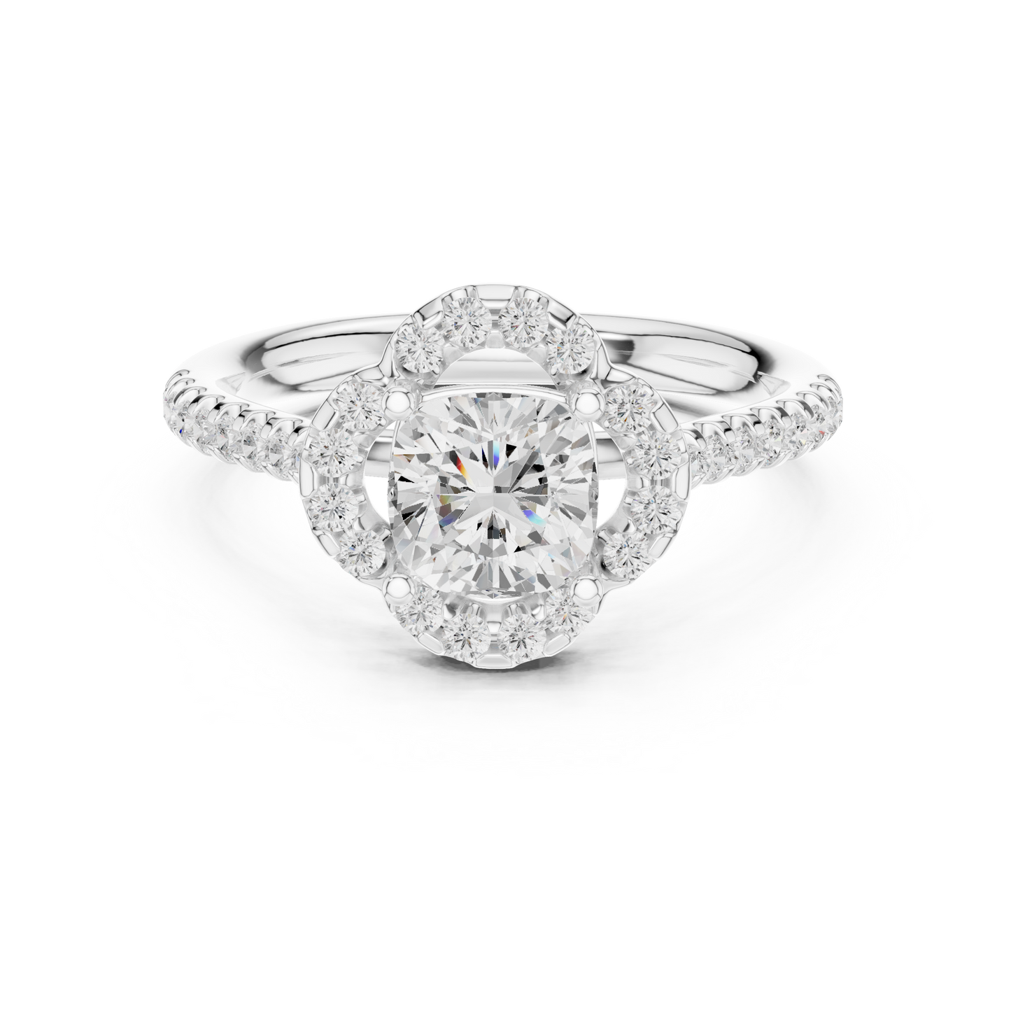 Mixed Shape Lab Grown Diamond Halo Ring