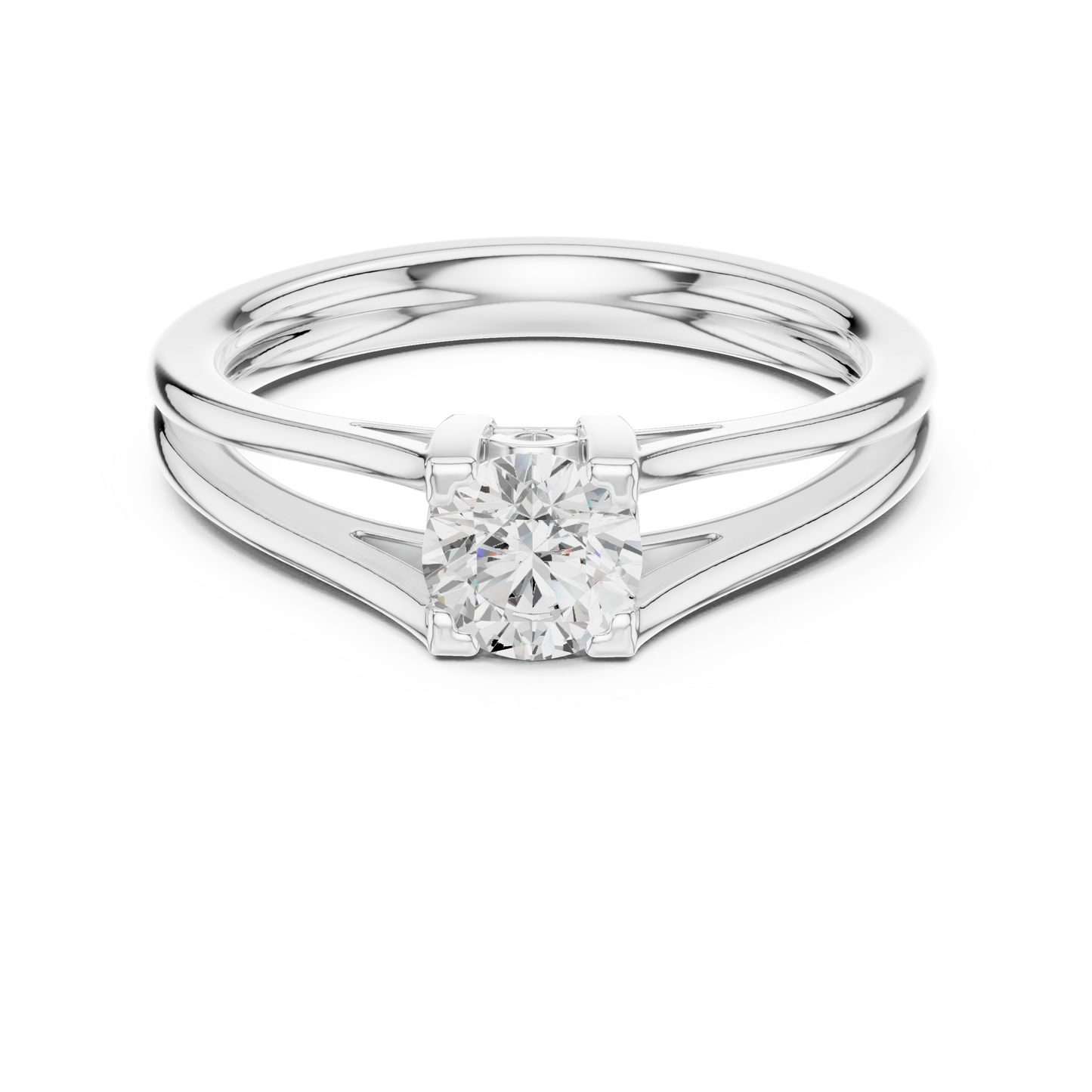 Round Solitaire Lab Grown Diamond Ring