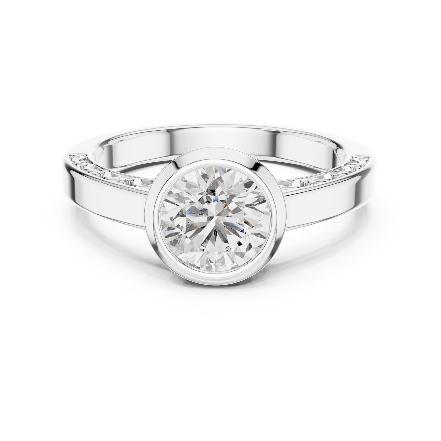 Round Solitaire Lab Grown Diamond Ring
