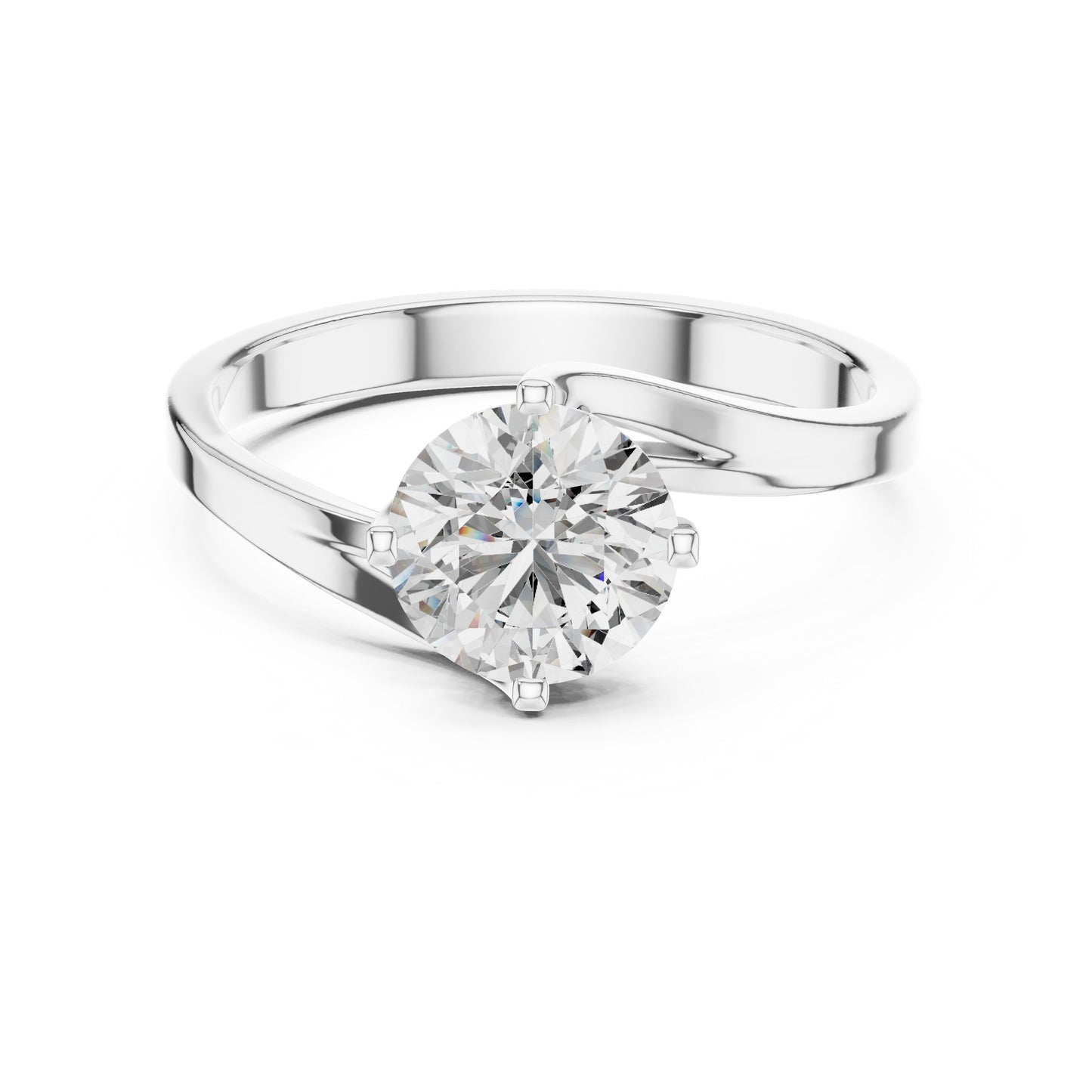 Round Solitaire Lab Grown Diamond Ring