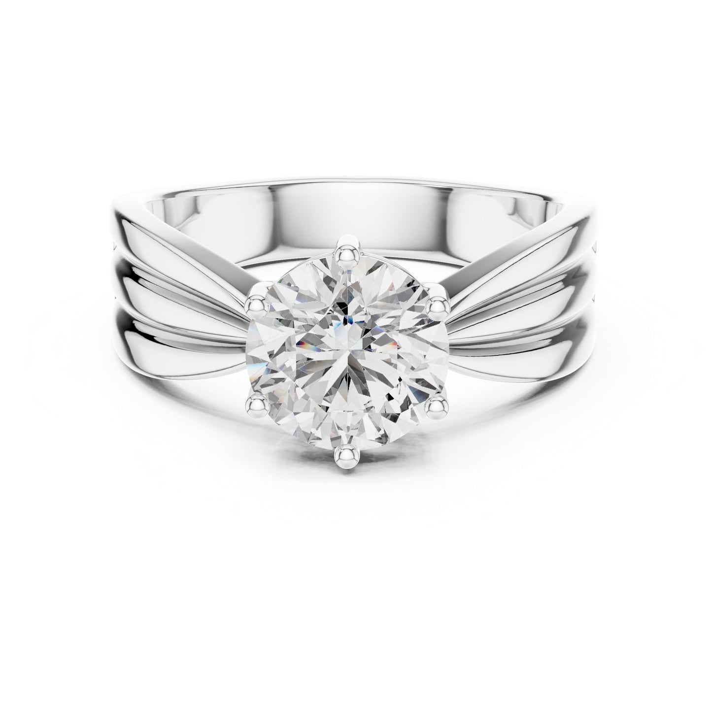 Round Solitaire Lab Grown Diamond Ring