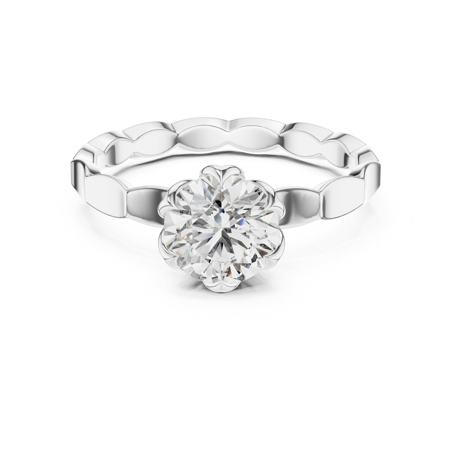 Round Halo Lab Grown Diamond Ring