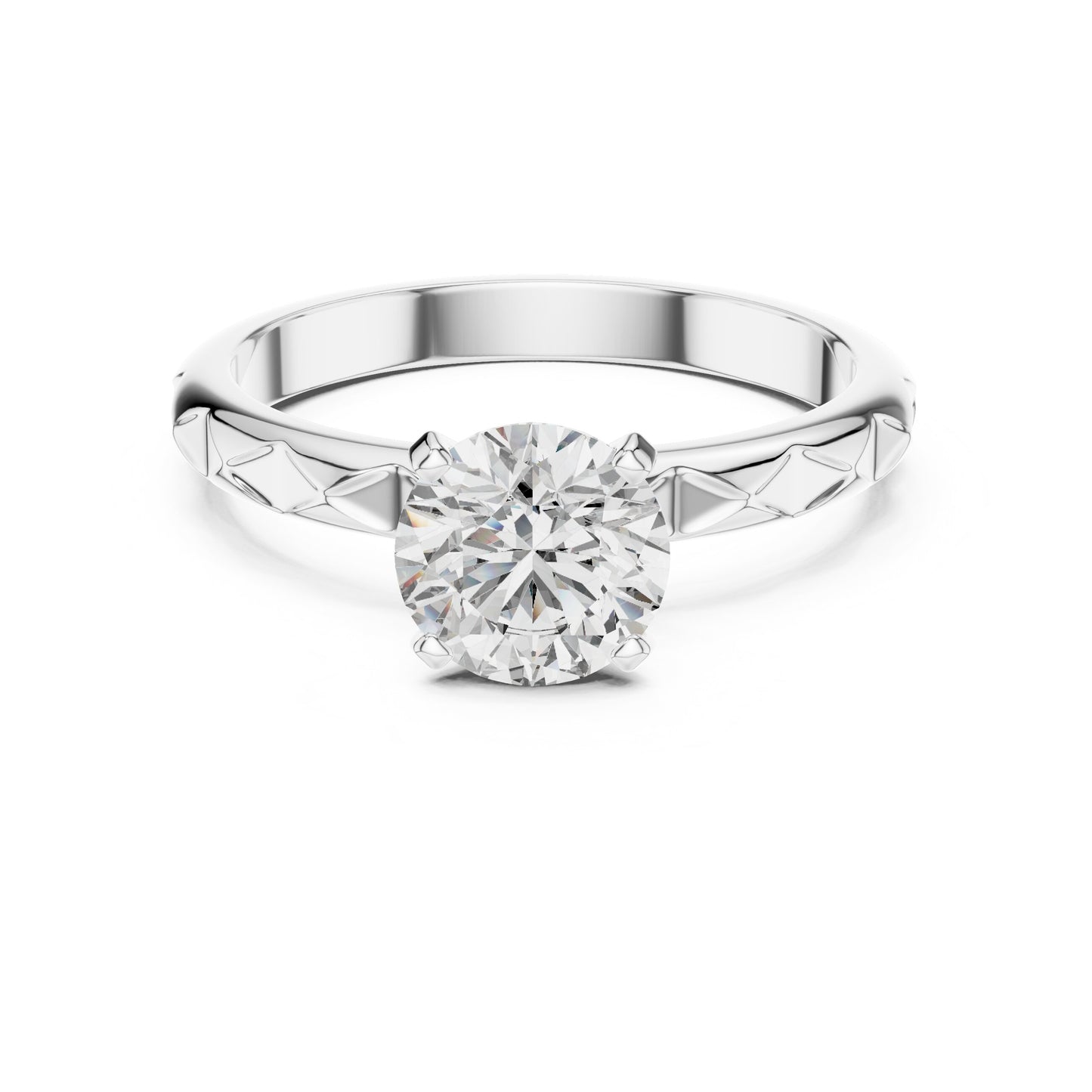 Round Solitaire Lab Grown Diamond Ring