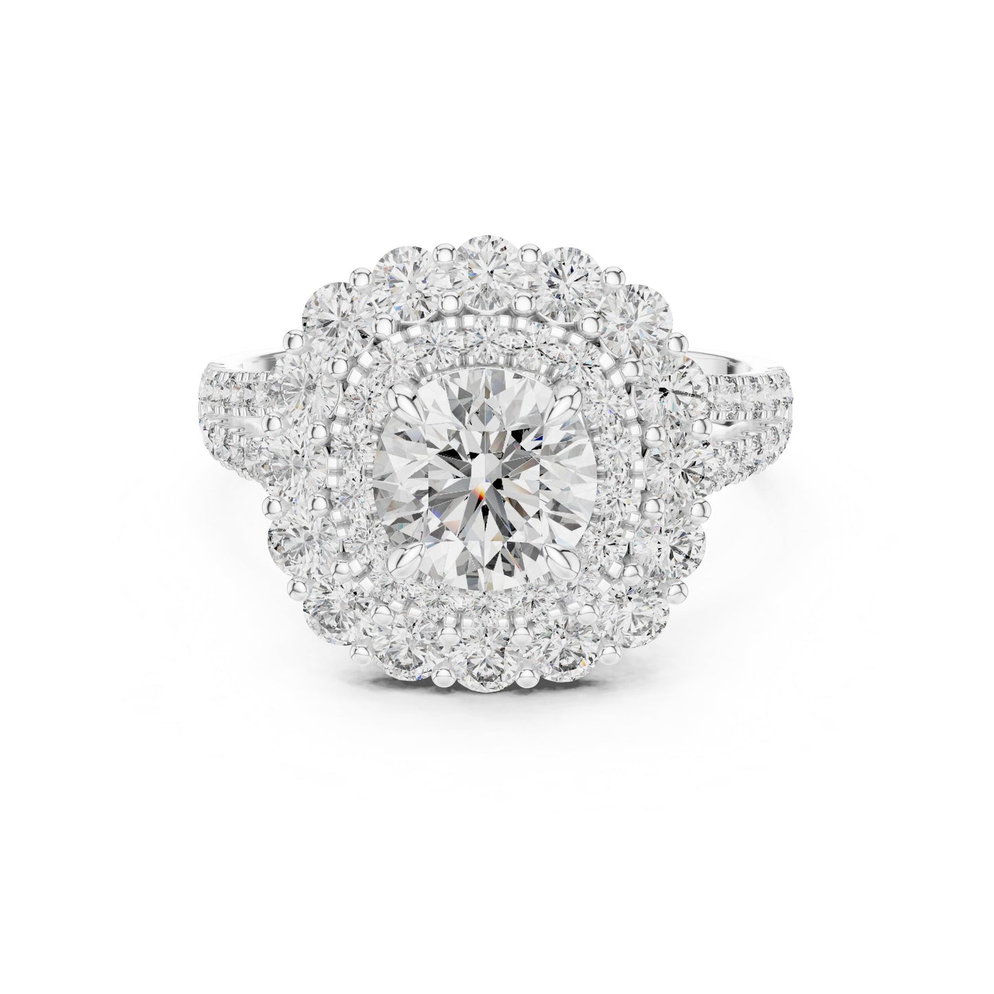 Round Halo Lab Grown Diamond Ring