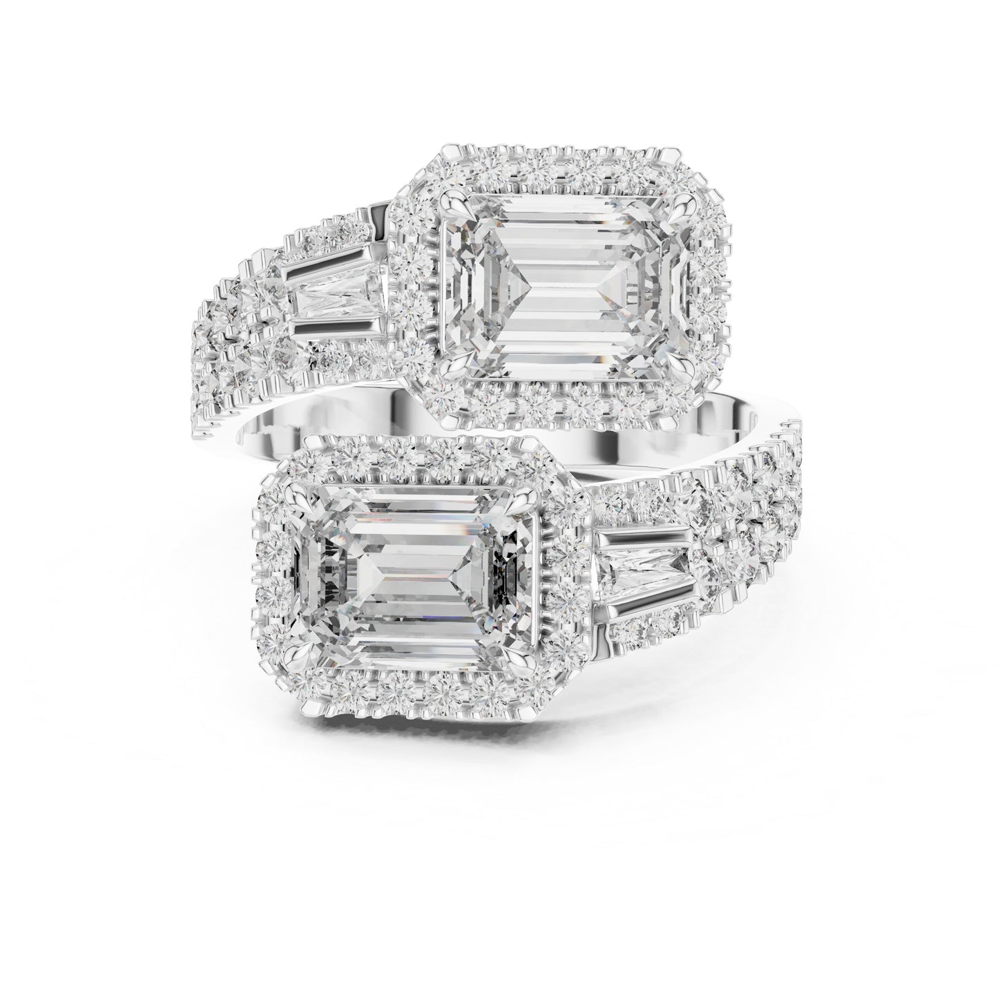 Mixed Shape Lab Grown Diamond Halo Ring