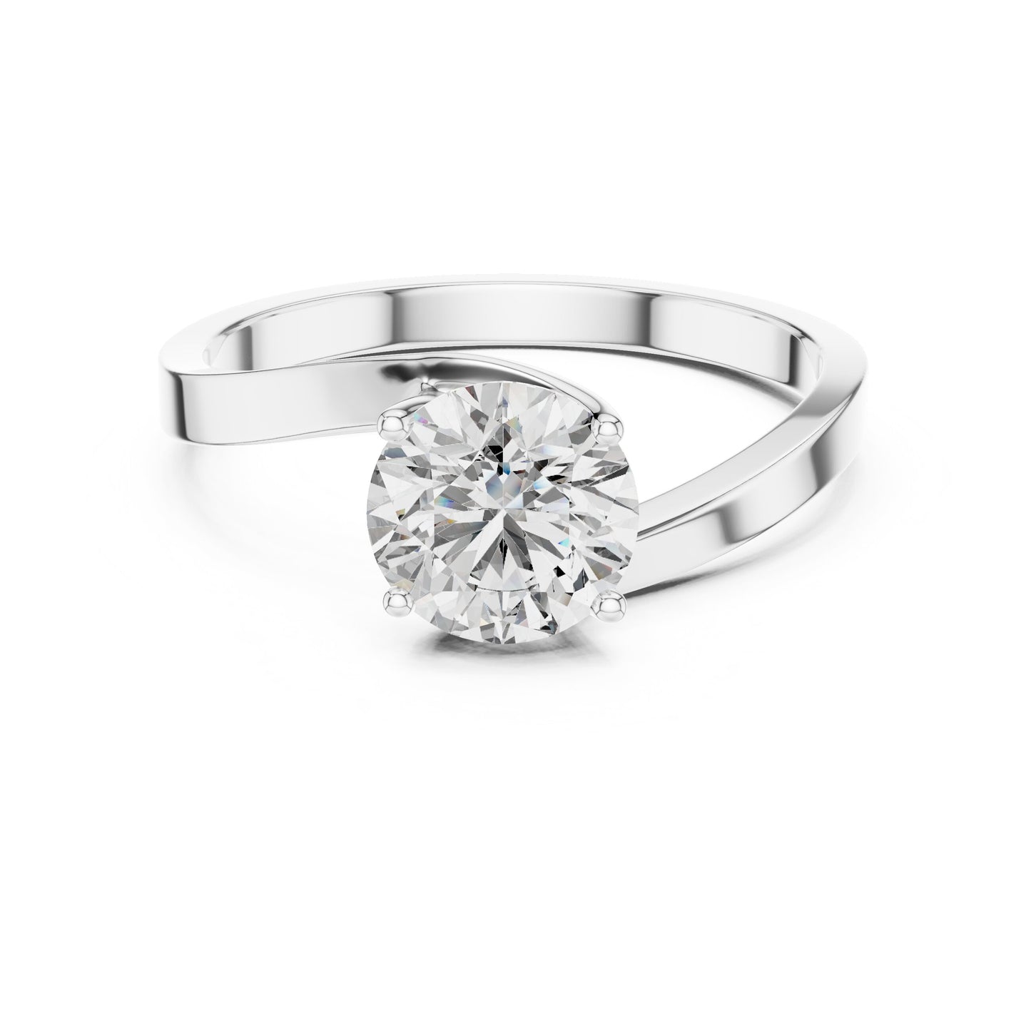 Round Solitaire Lab Grown Diamond Ring