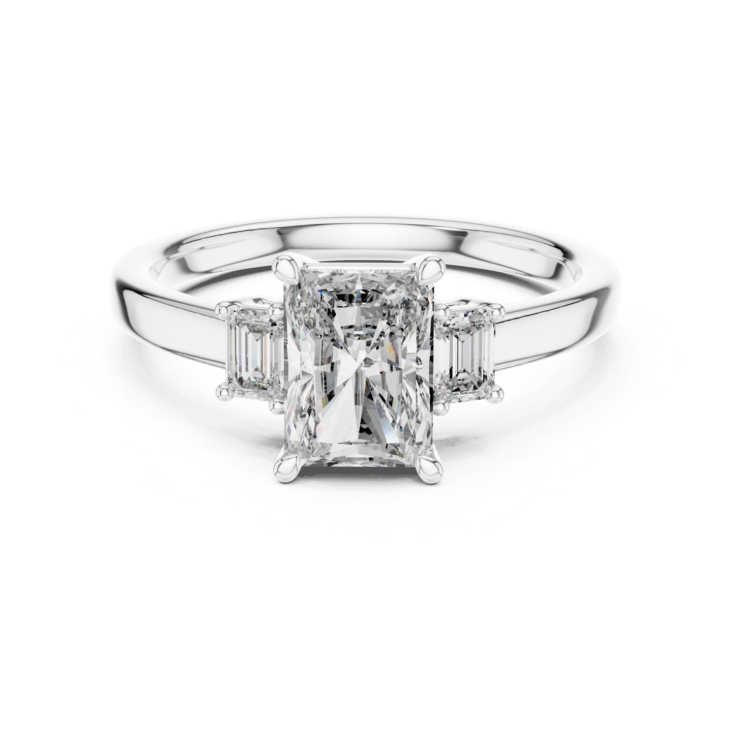 Mixed Shape Lab Grown Diamond Three Stone Ring