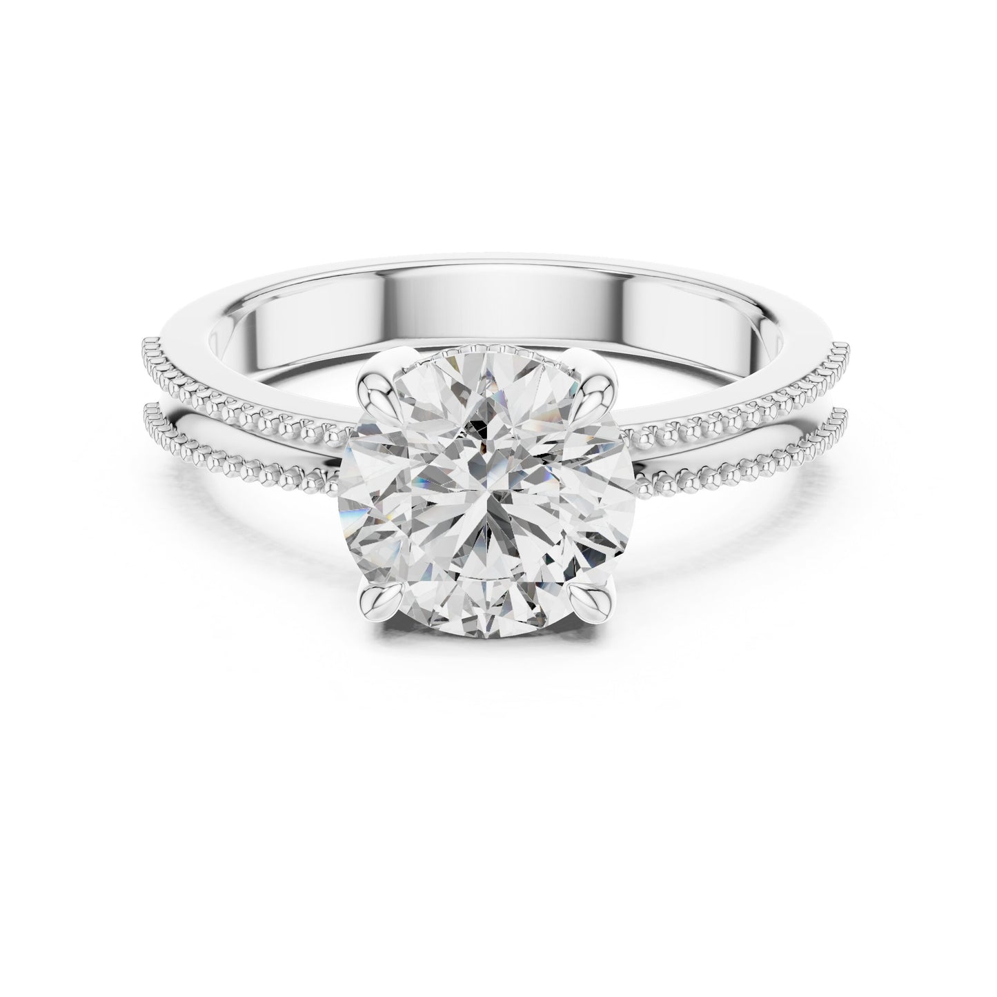 Round Solitaire Lab Grown Diamond Ring