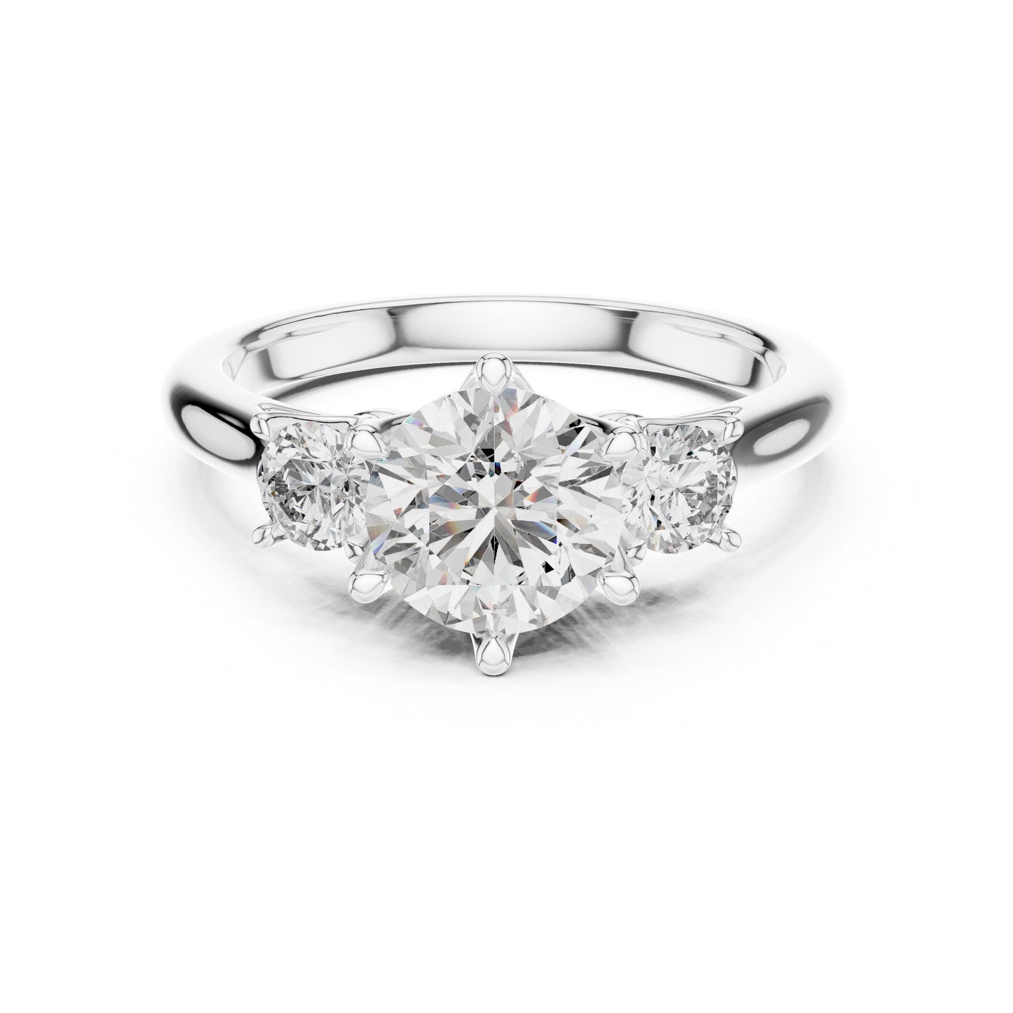 Mixed Shape Lab Grown Diamond Three Stone Ring