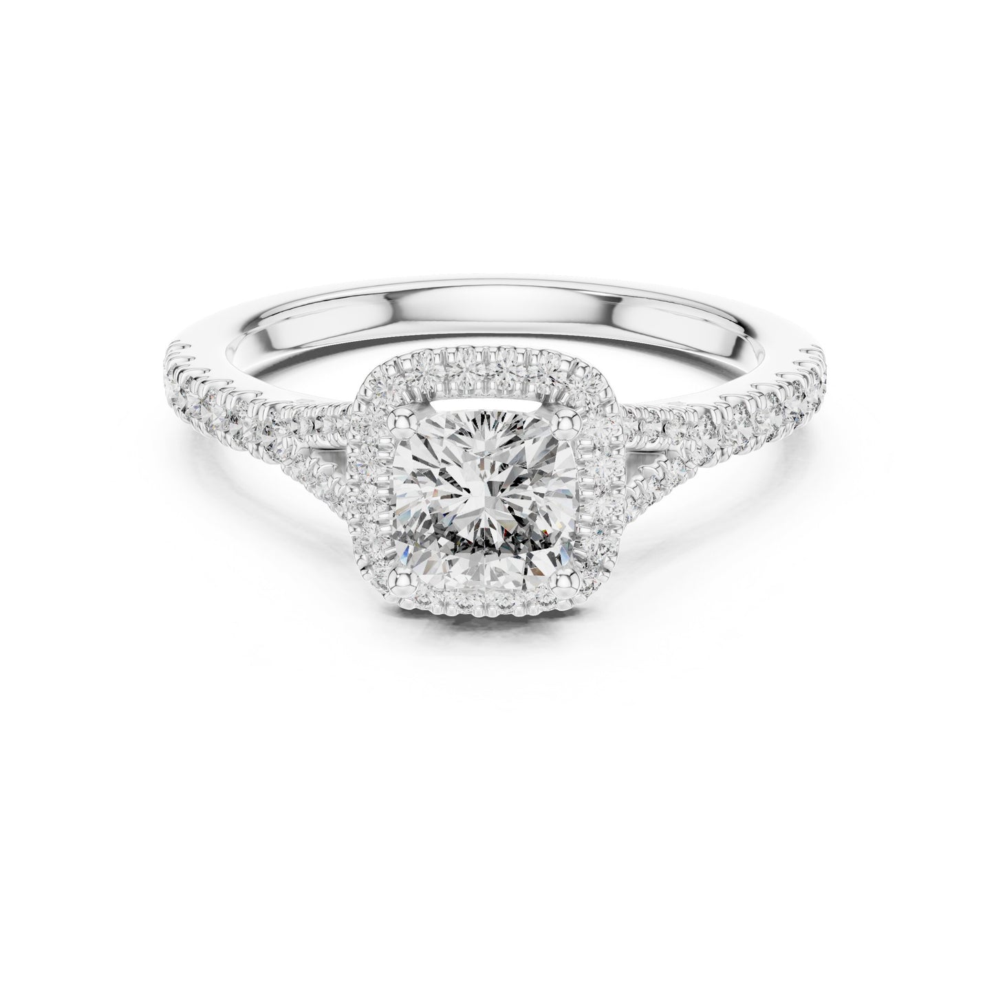 Round Halo Lab Grown Diamond Ring