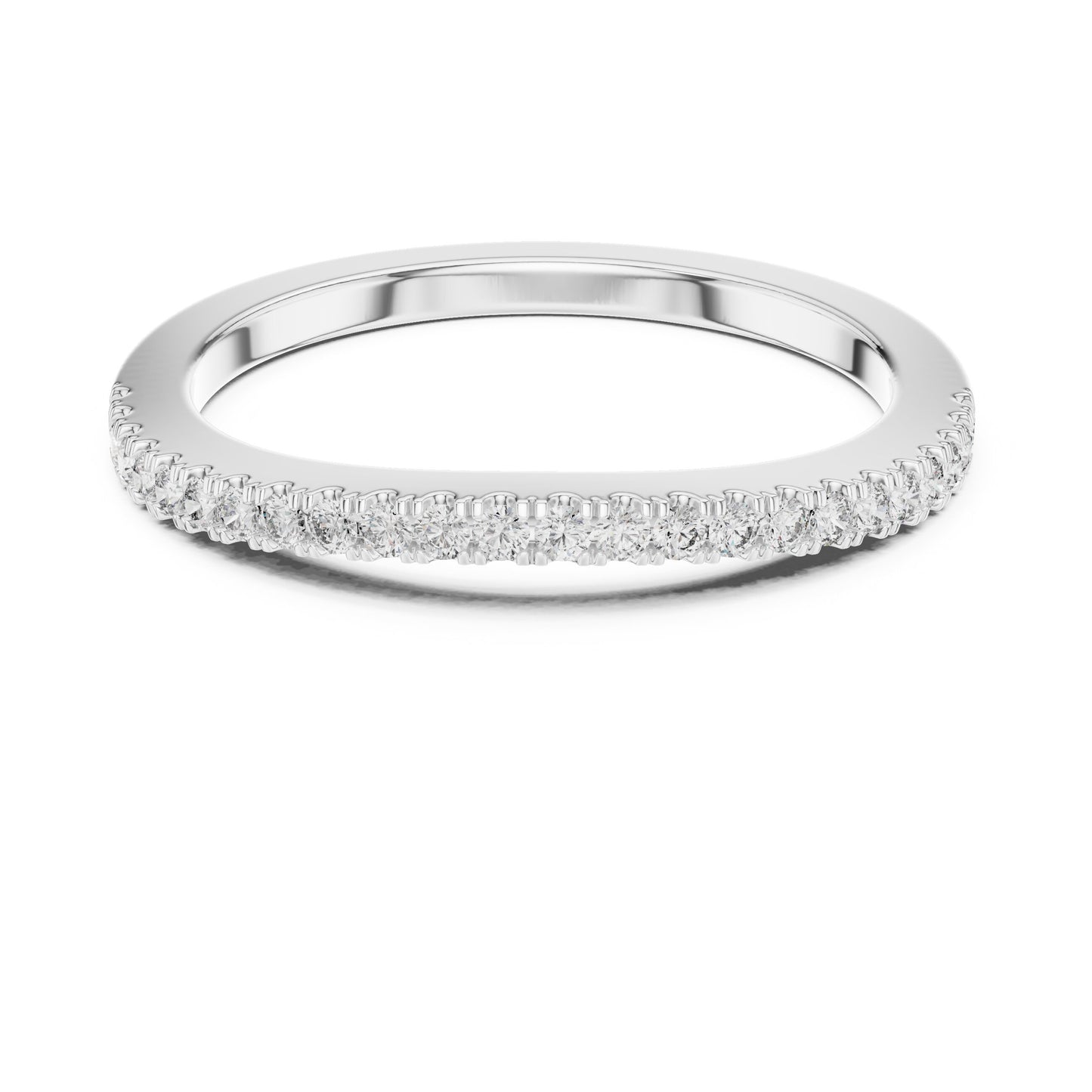 Round Pave Lab Grown Diamond Ring
