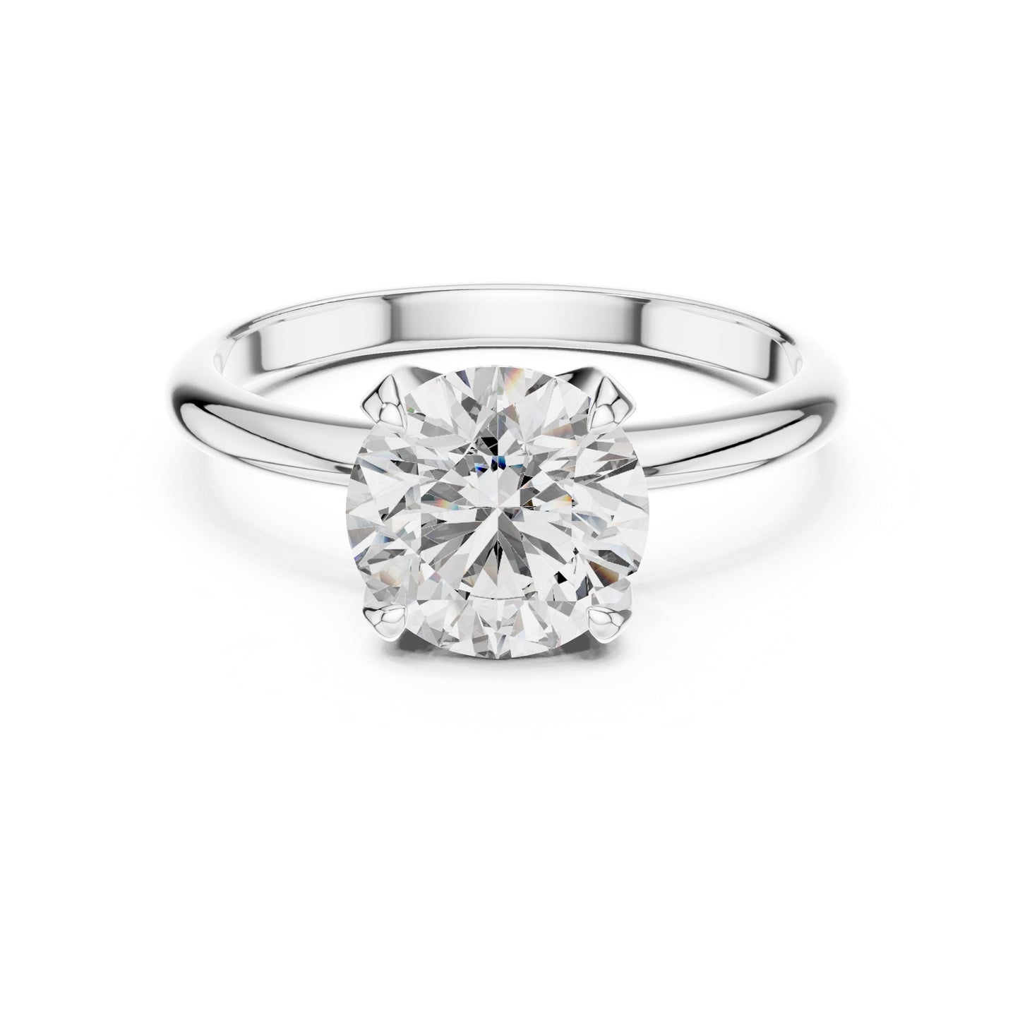 Round Solitaire Lab Grown Diamond Ring