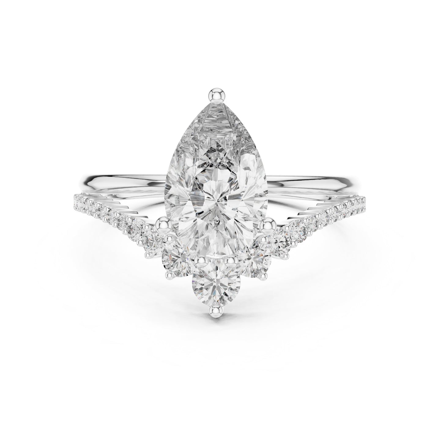 Mixed Shape Lab Grown Diamond Halo Ring