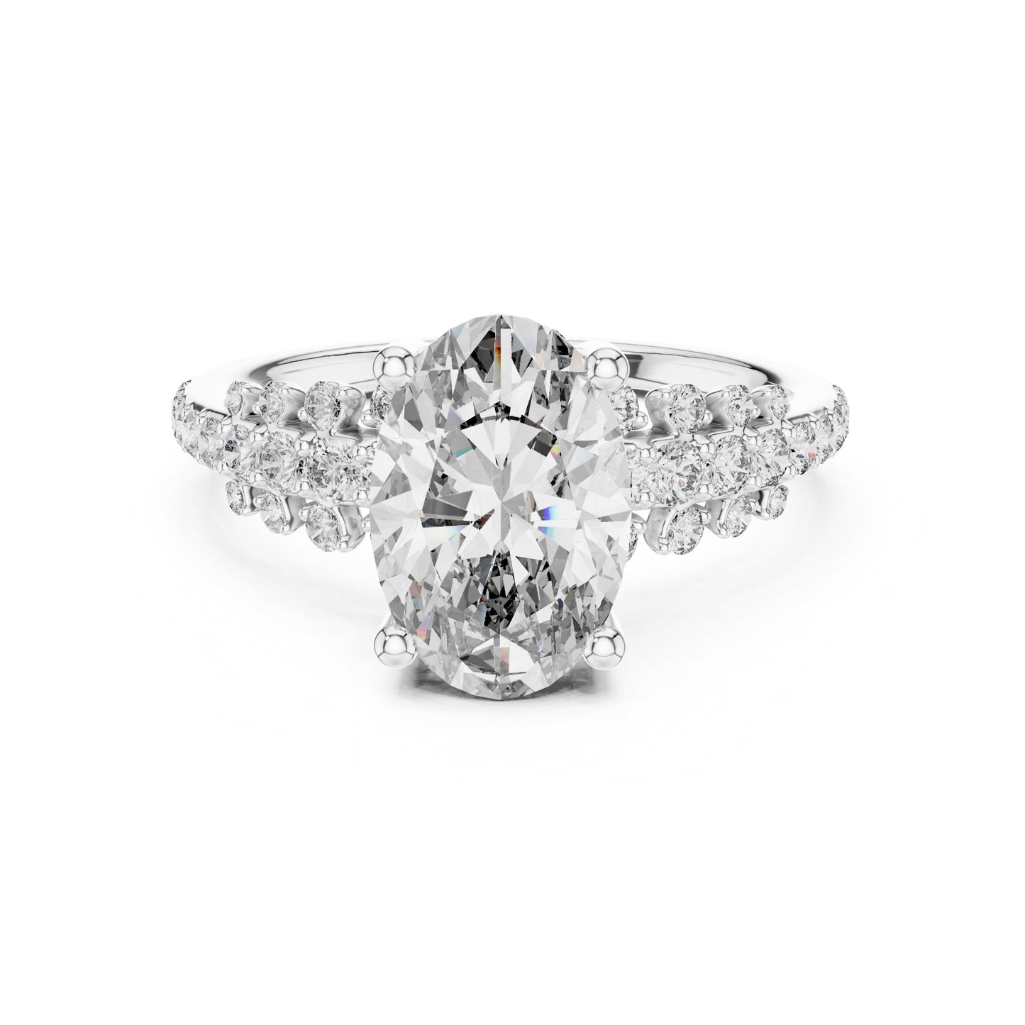 Mixed Shape Lab Grown Diamond Halo Ring