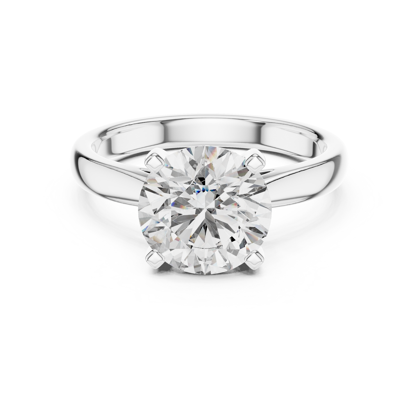 Round Solitaire Lab Grown Diamond Ring