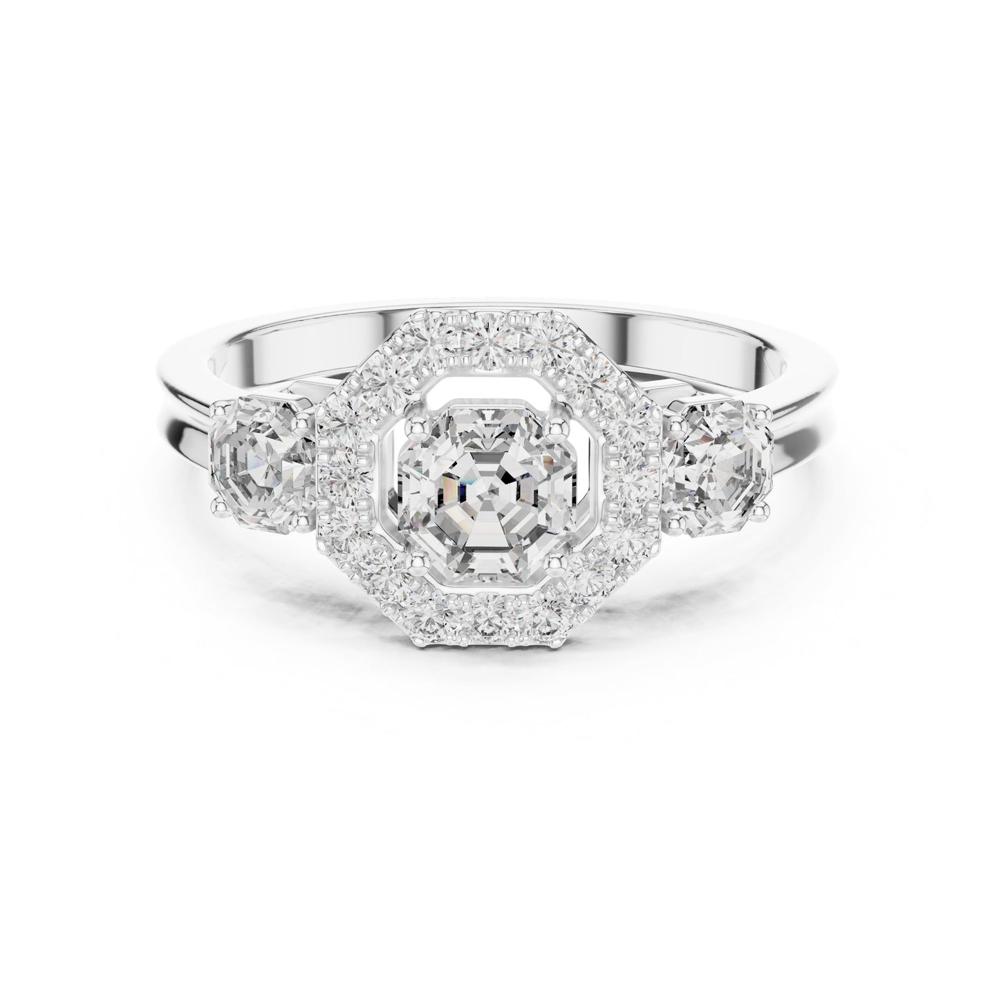 Round Halo Lab Grown Diamond Ring