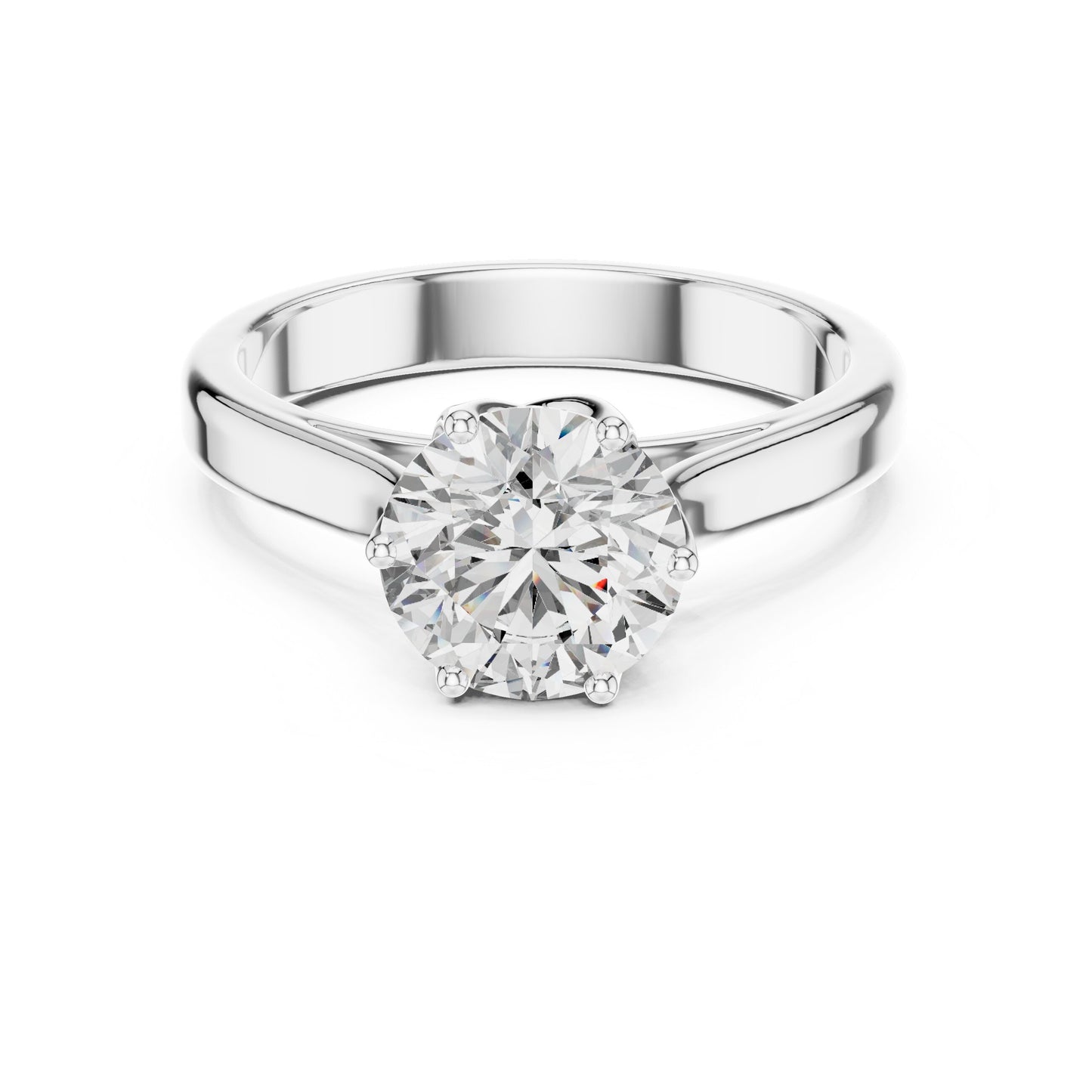 Round Solitaire Lab Grown Diamond Ring