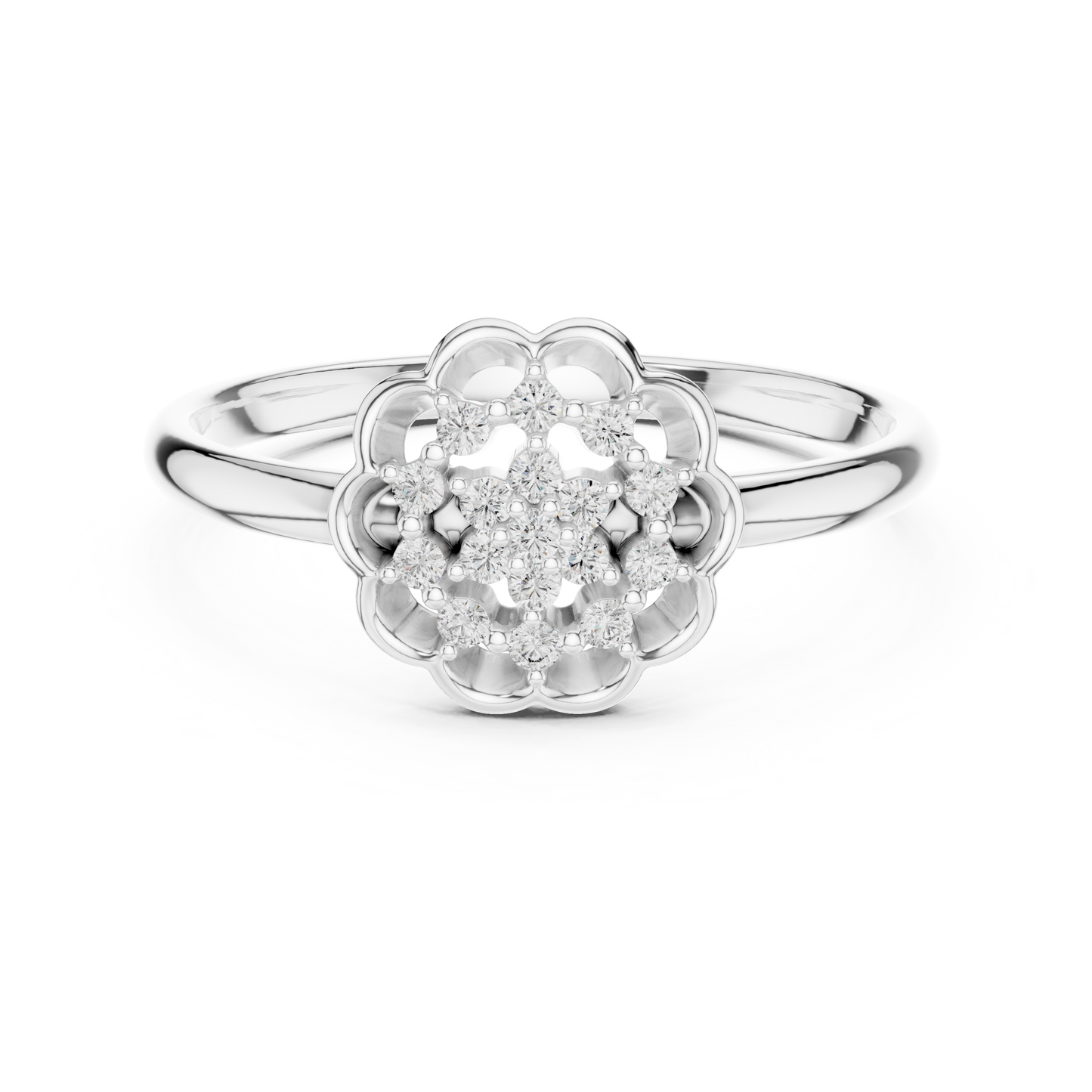 Round Halo Lab Grown Diamond Ring