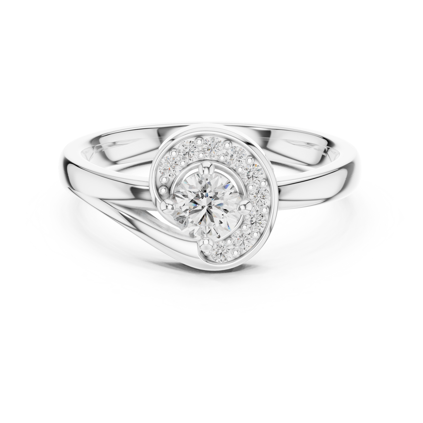 Round Halo Lab Grown Diamond Ring